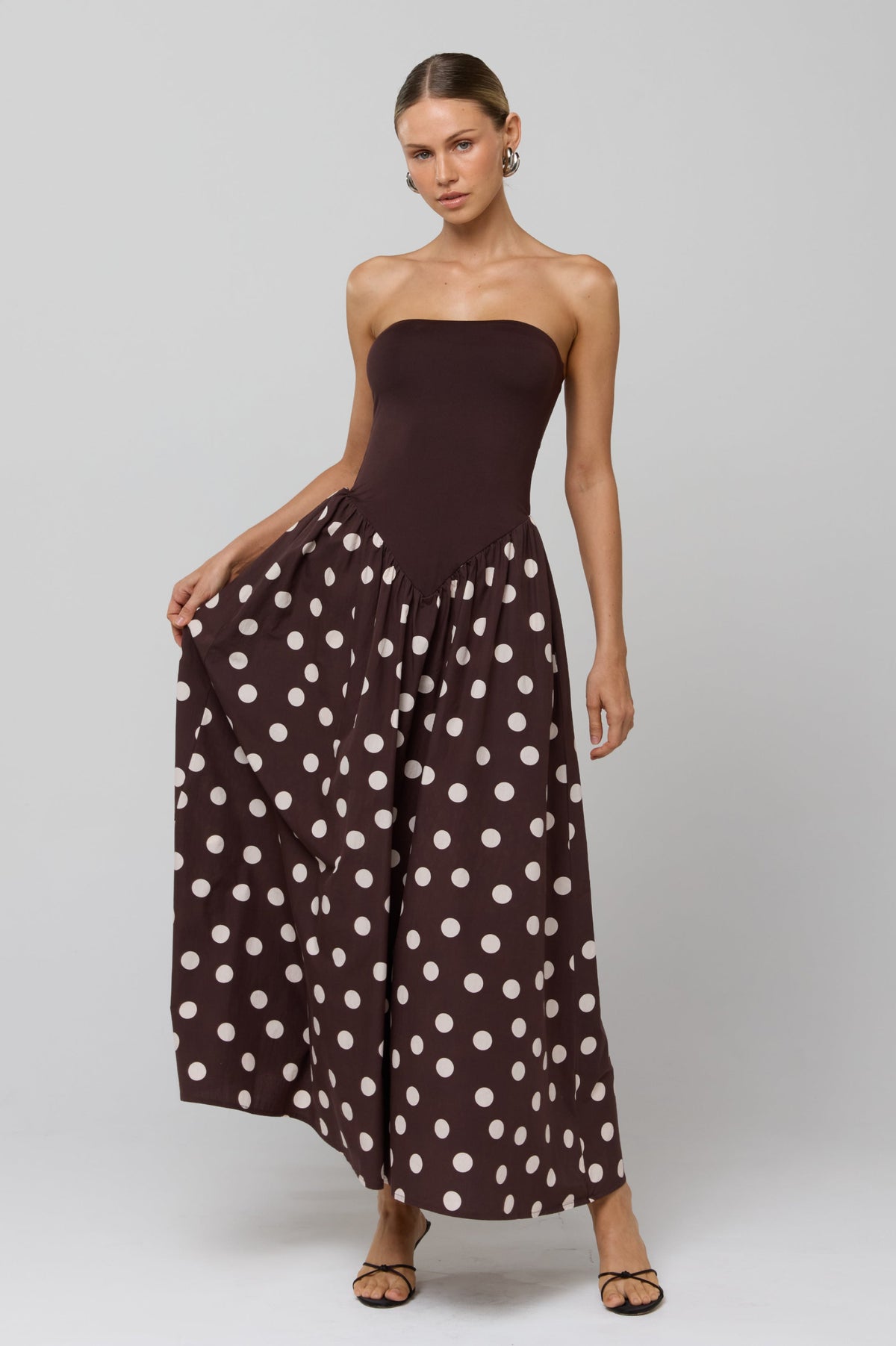 This is an image of Mackenzie Dress in Polo - RESA featuring a model wearing the dress