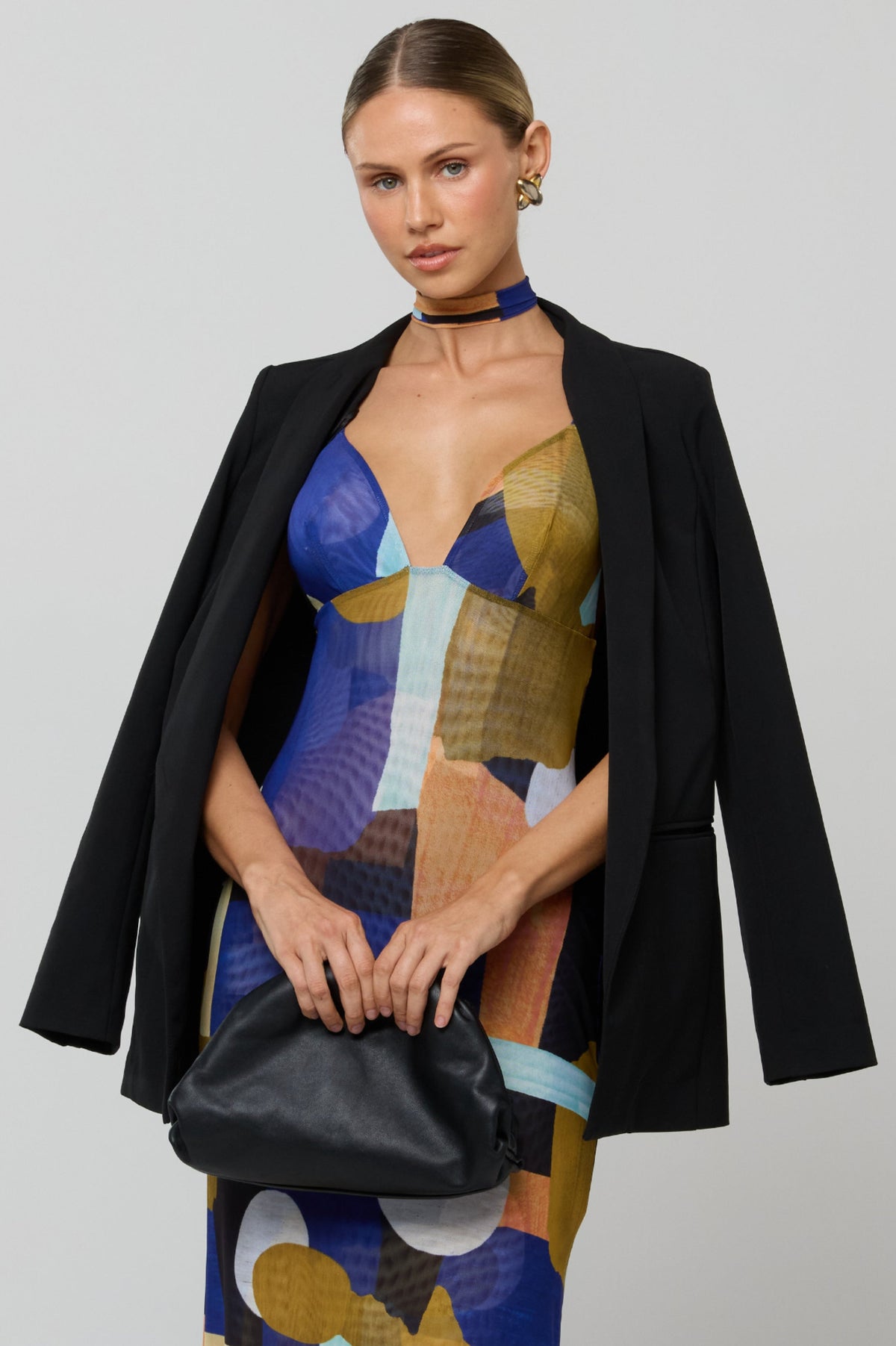 This is an image of Madeline Dress in Deco - RESA featuring a model wearing the dress