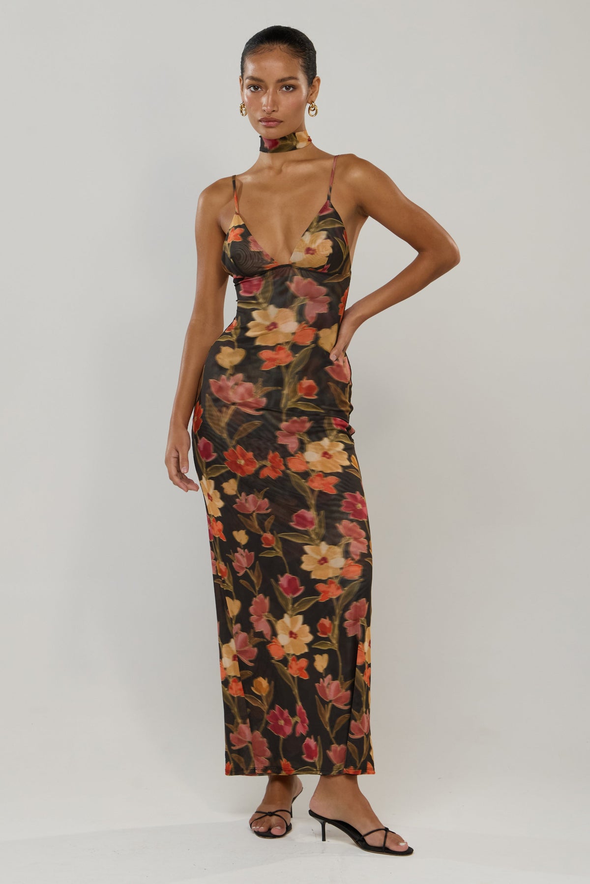 This is an image of Madeline Dress in Harvest - RESA featuring a model wearing the dress