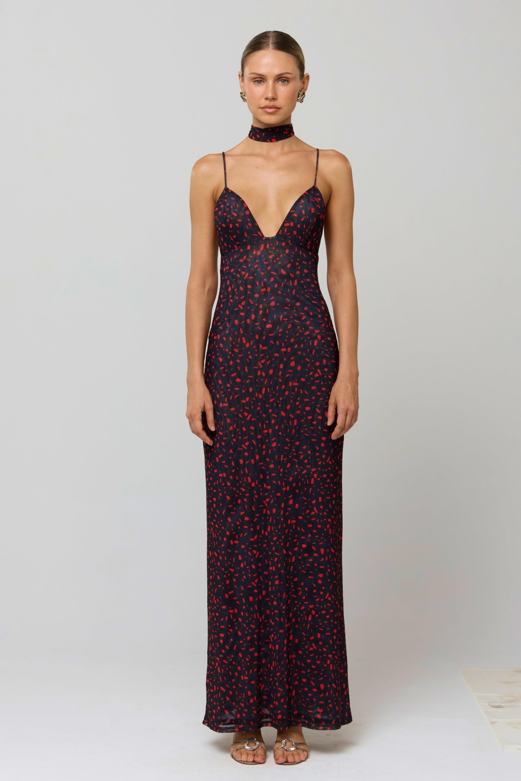 This is an image of Madeline Dress in Rouge - RESA featuring a model wearing the dress