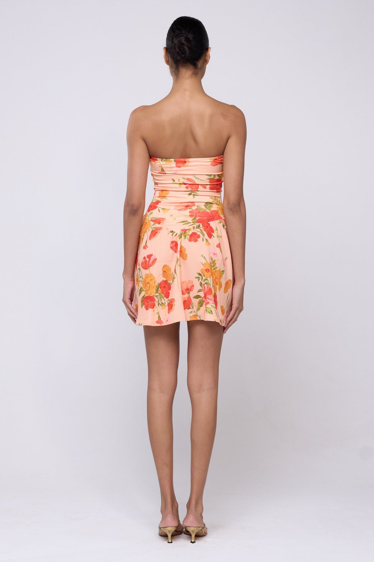 This is an image of Makie Dress in Ginger - Archive - RESA featuring a model wearing the dress