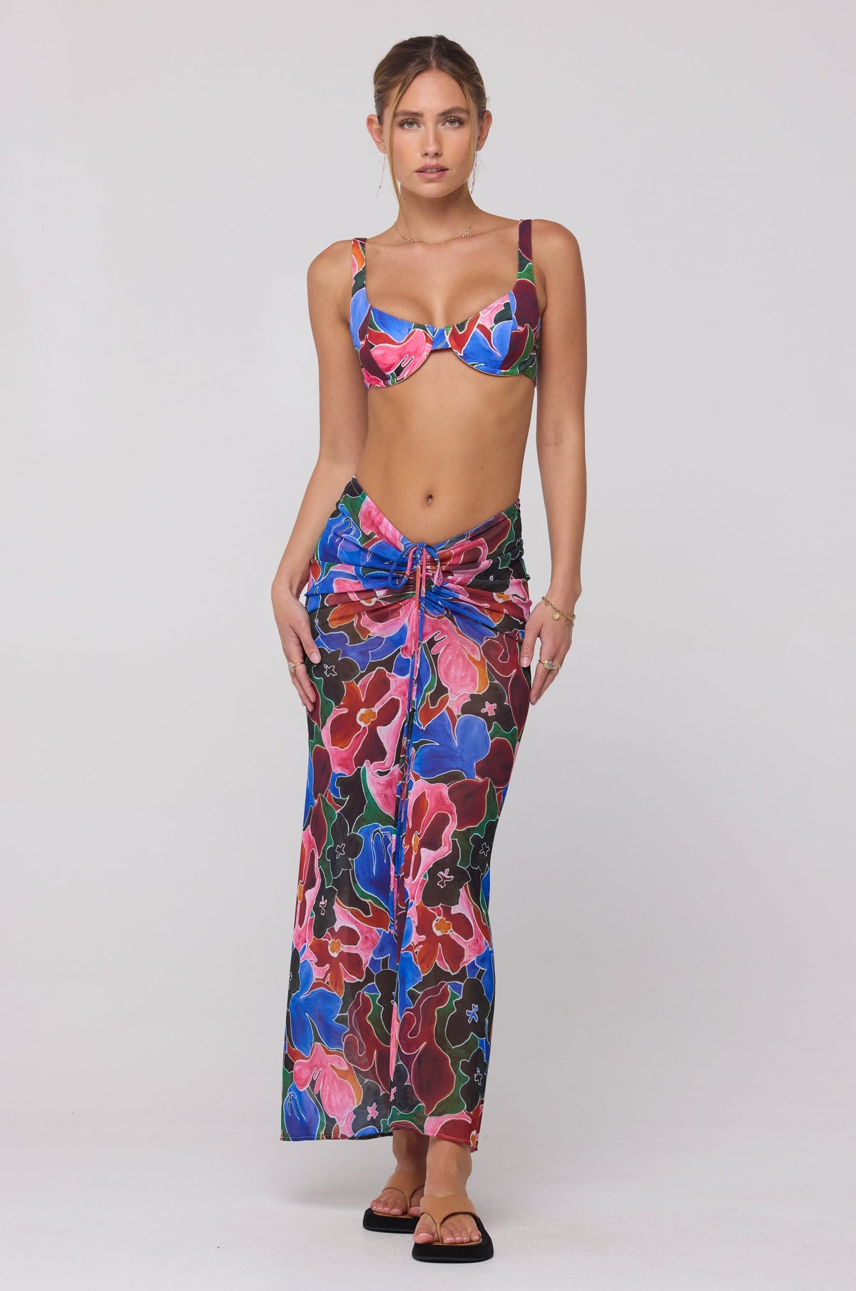 This is an image of Matty Bikini Top in Ares - RESA featuring a model wearing the dress