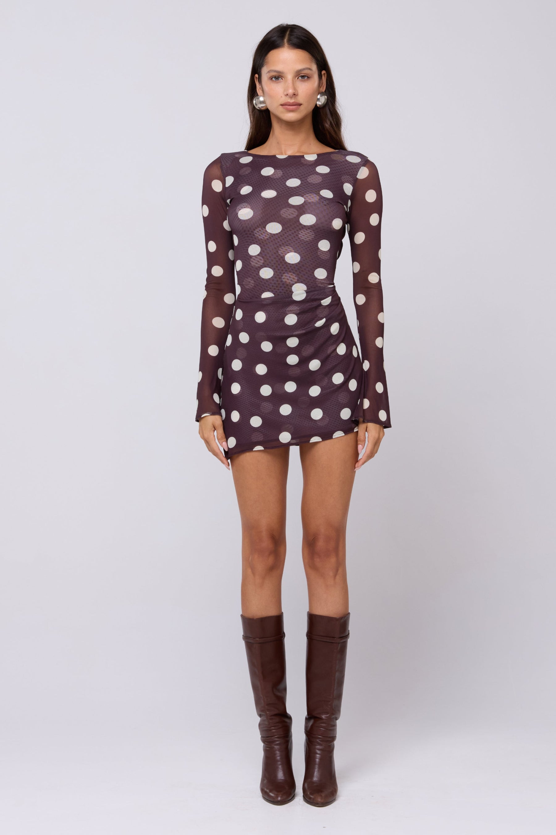 This is an image of Mia Mini Dress in Polo - RESA featuring a model wearing the dress