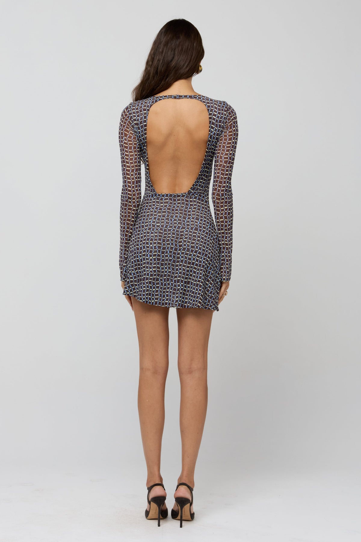 This is an image of Mia Mini Dress in Tide - RESA featuring a model wearing the dress