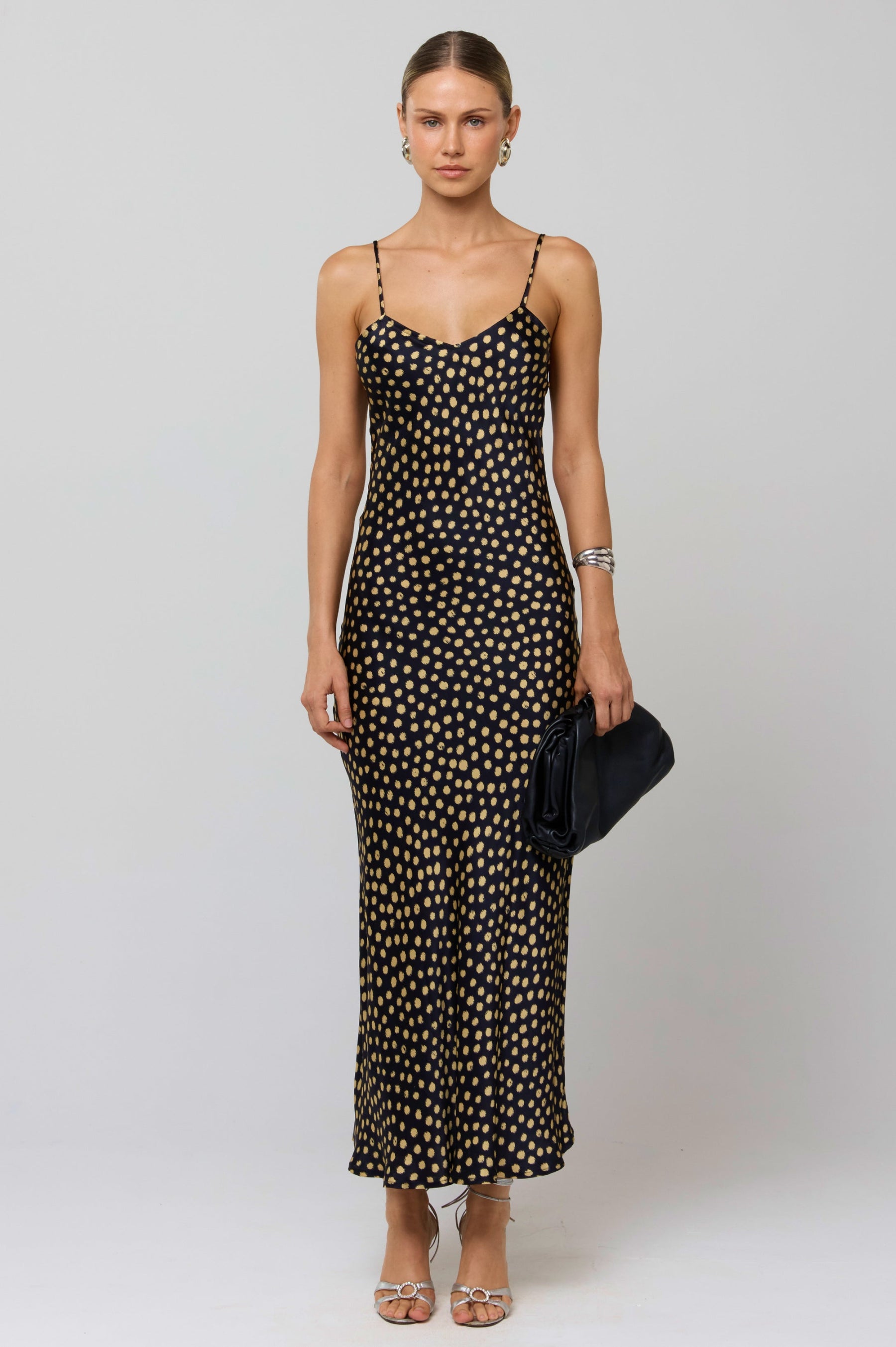 This is an image of Micah Dress in Celeste - RESA featuring a model wearing the dress