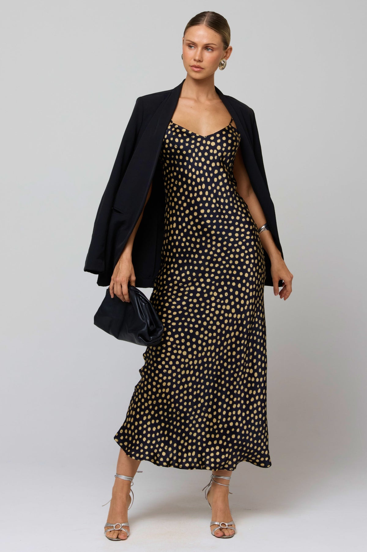 This is an image of Micah Dress in Celeste - RESA featuring a model wearing the dress