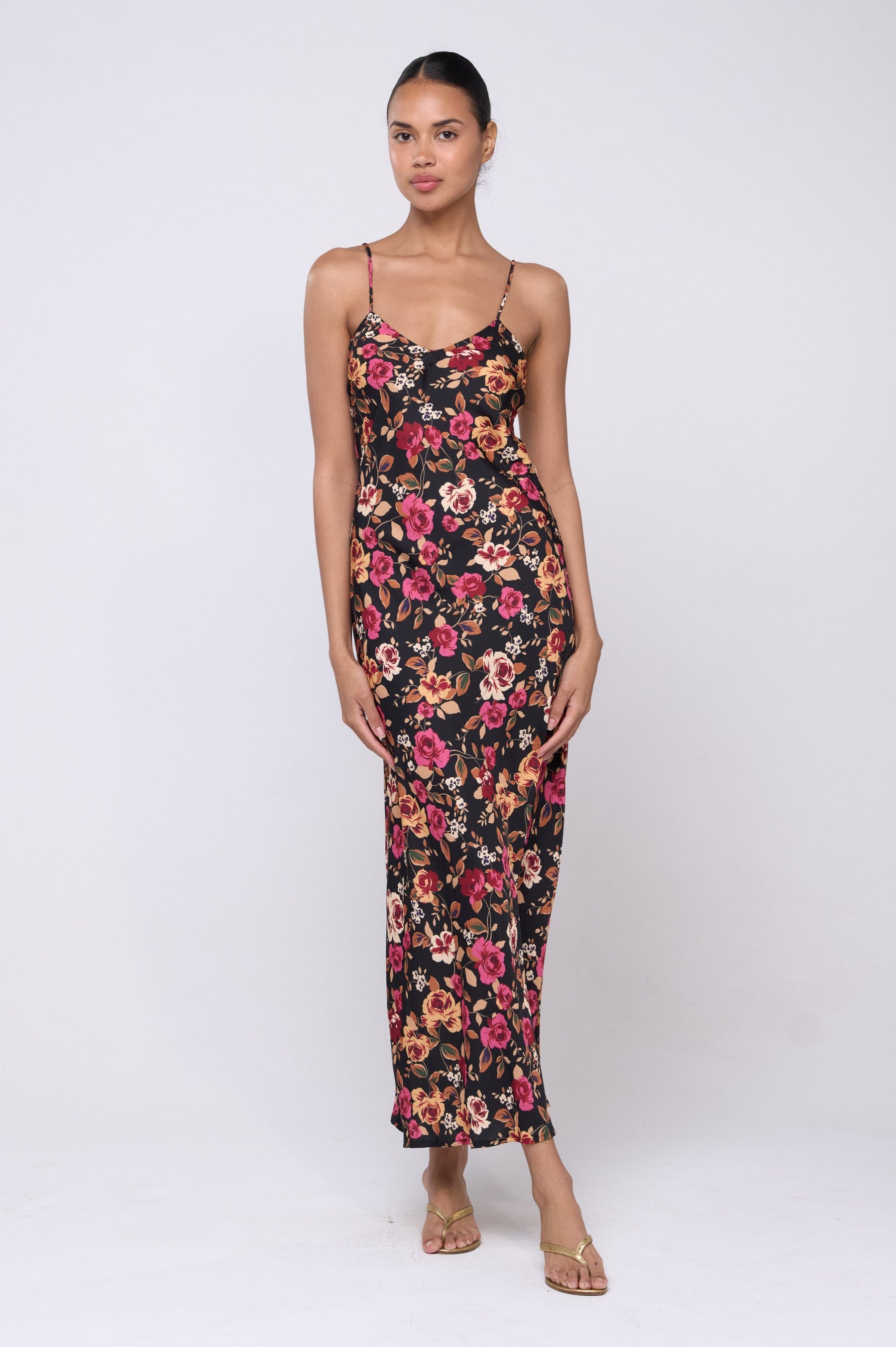 This is an image of Micah Dress in Rosie - Archive - RESA featuring a model wearing the dress