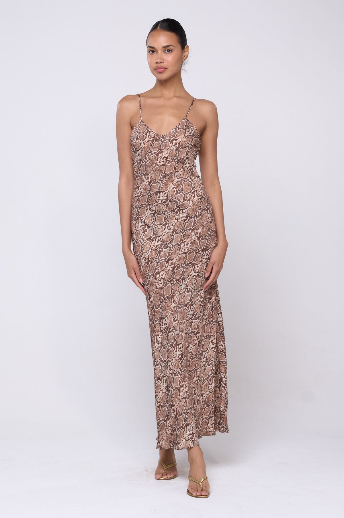 This is an image of Micah Dress in Sequoia - Archive - RESA featuring a model wearing the dress