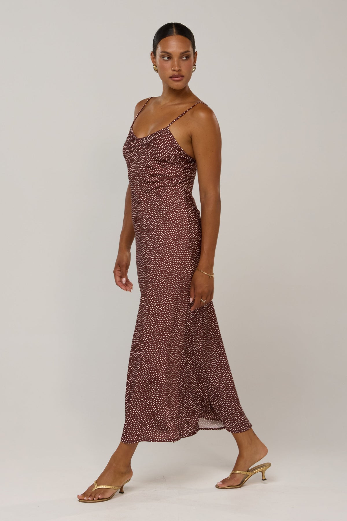This is an image of Micah in Coco Vanilla - RESA featuring a model wearing the dress