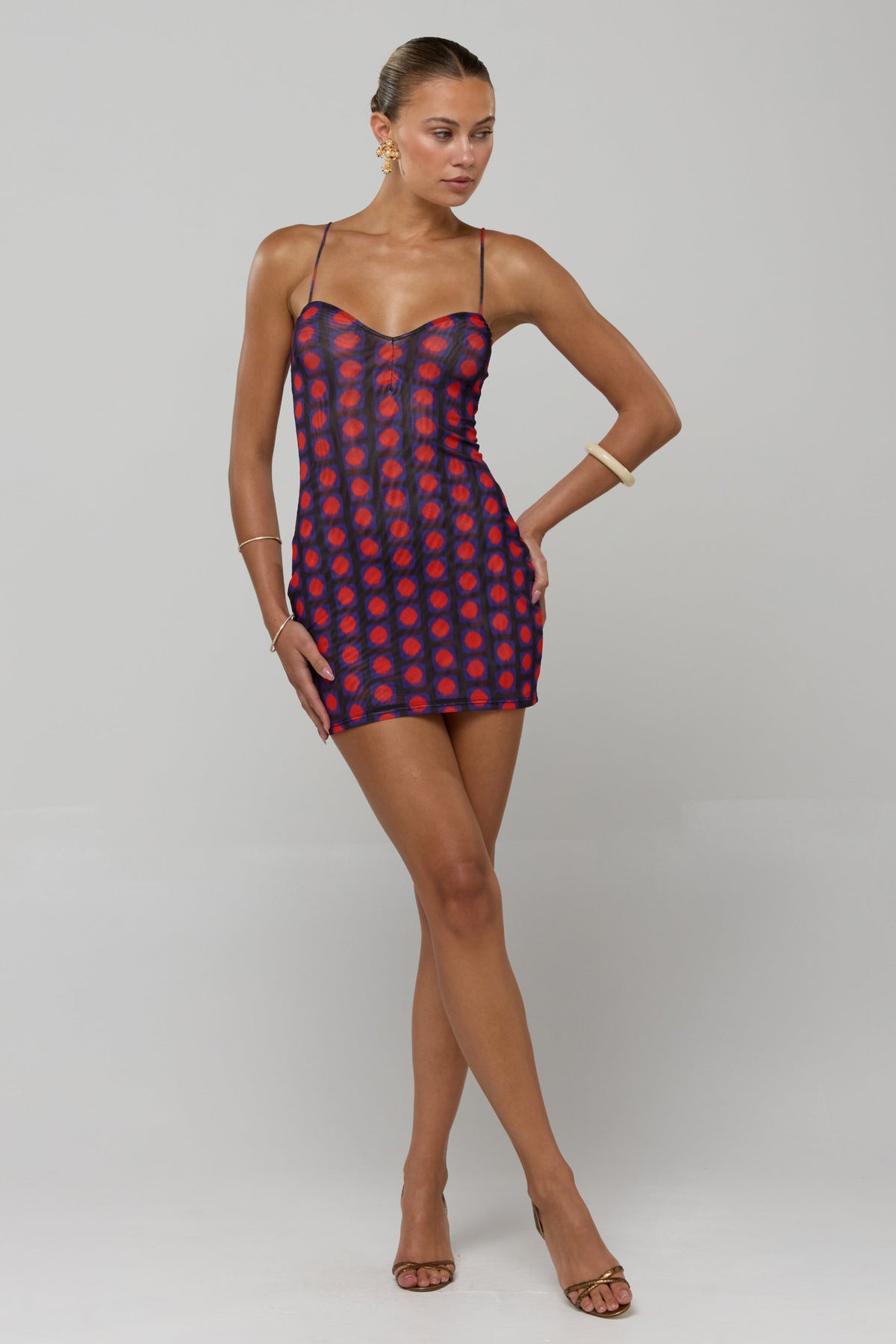 This is an image of Micro Mini dress in Mod - RESA featuring a model wearing the dress