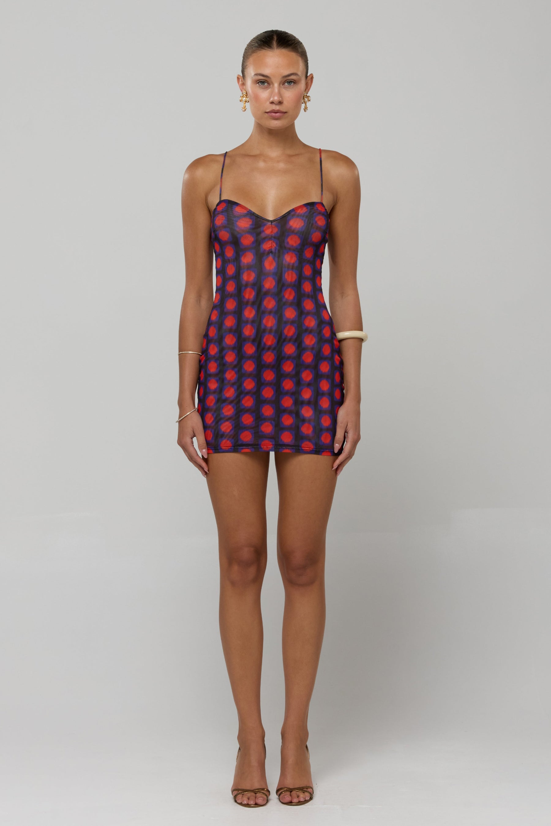 This is an image of Micro Mini dress in Mod - RESA featuring a model wearing the dress