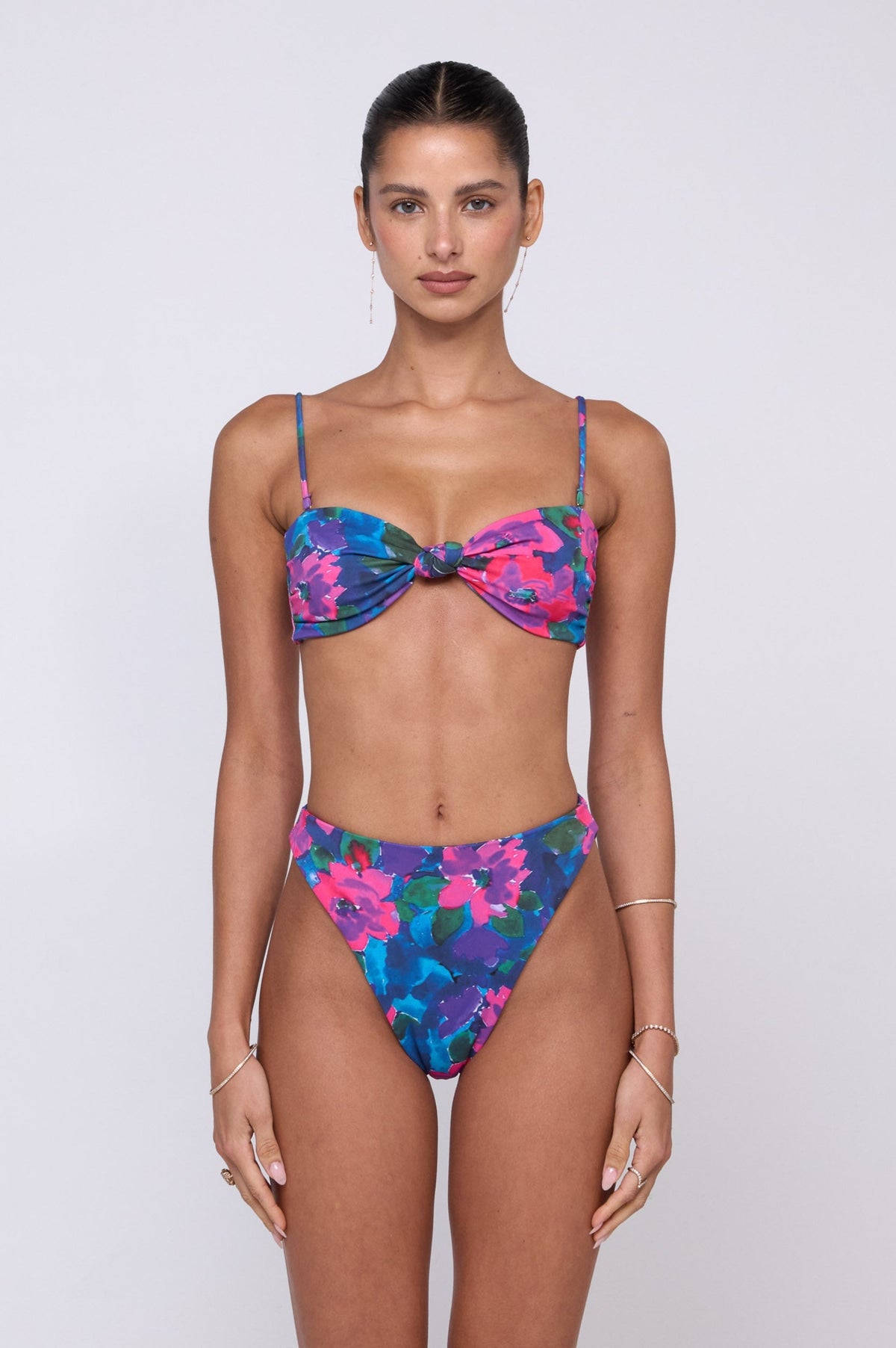 This is an image of Miles Bikini Bottom in Lanai - RESA featuring a model wearing the dress