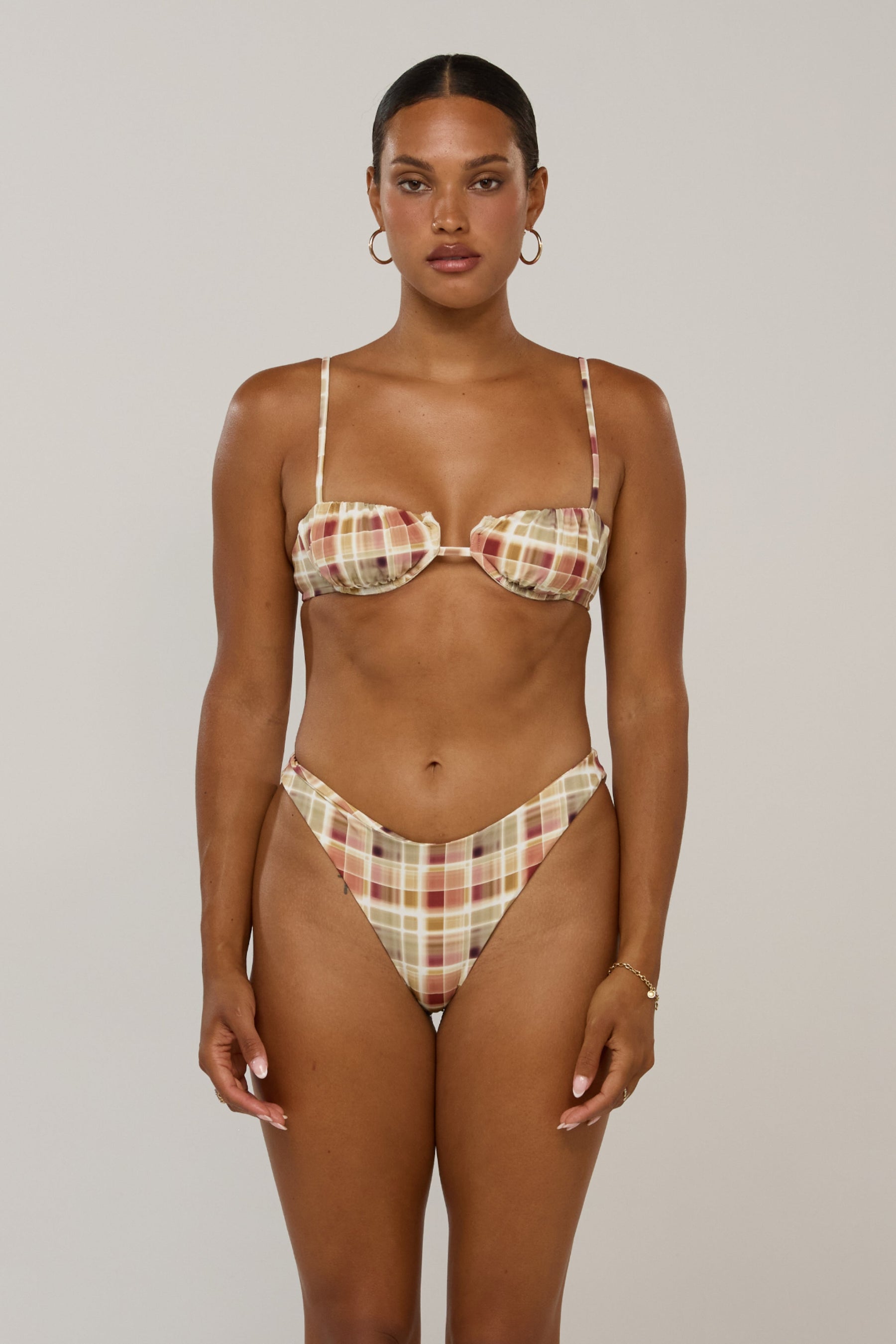 This is an image of Millie Bikini Top in Drift - RESA featuring a model wearing the dress