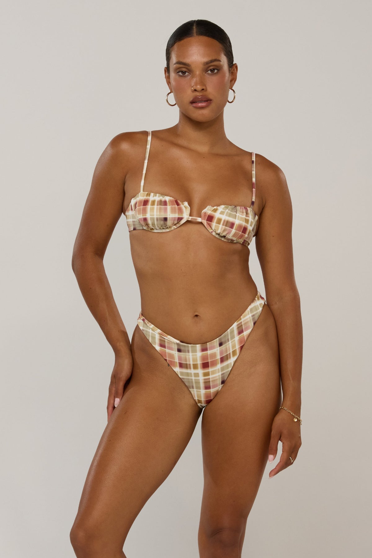 This is an image of Millie Bikini Top in Drift - RESA featuring a model wearing the dress