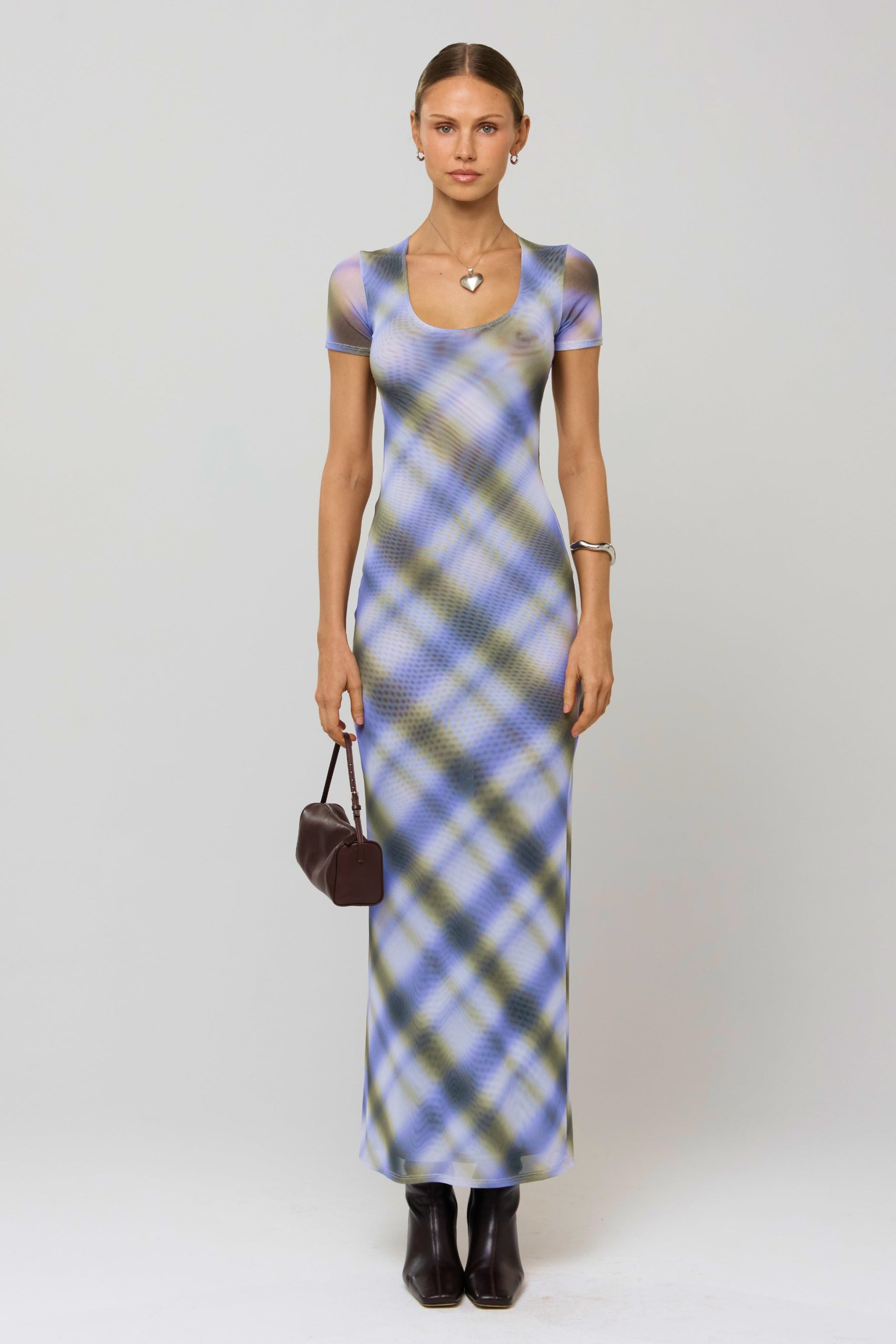 This is an image of Nari Dress in Blur - RESA featuring a model wearing the dress
