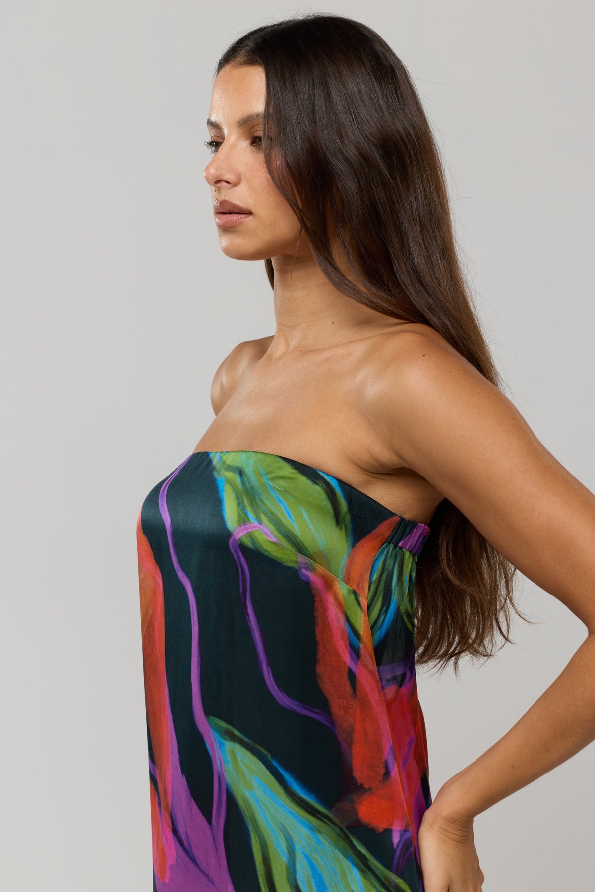 This is an image of Ophelia Dress in Mai Tai - RESA featuring a model wearing the dress
