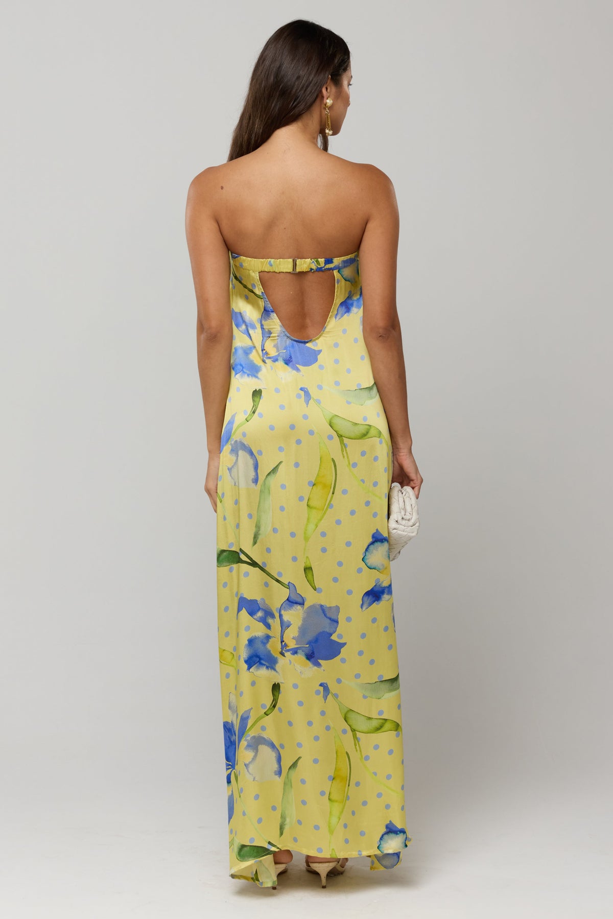 This is an image of Ophelia Dress in Solei - RESA featuring a model wearing the dress