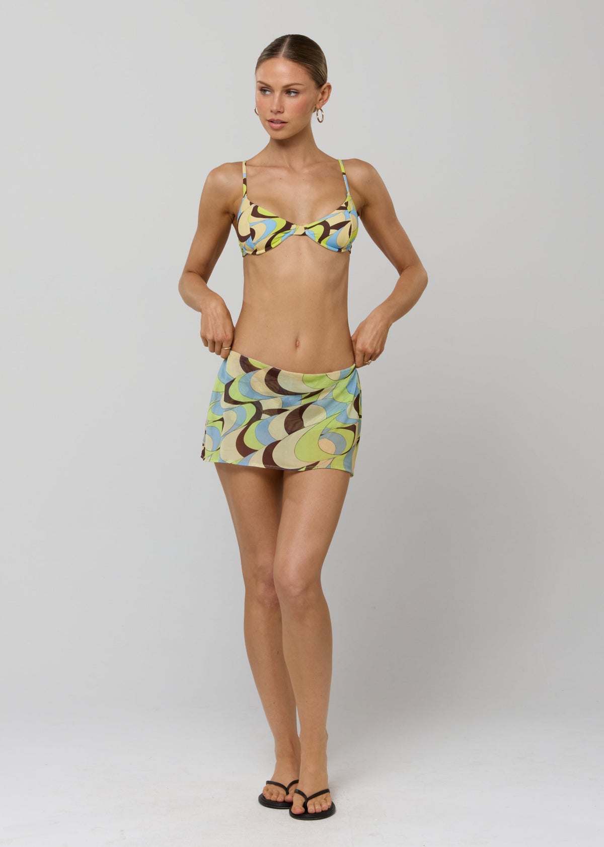 This is an image of Paola Skort in Palm Royale - RESA featuring a model wearing the dress