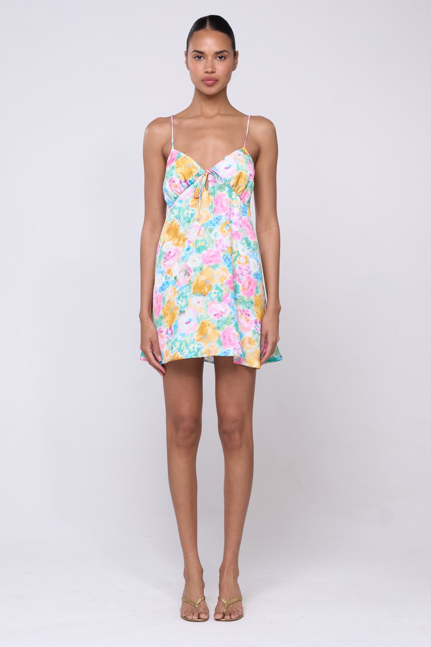 This is an image of Penny Dress in Canvas - Archive - RESA featuring a model wearing the dress