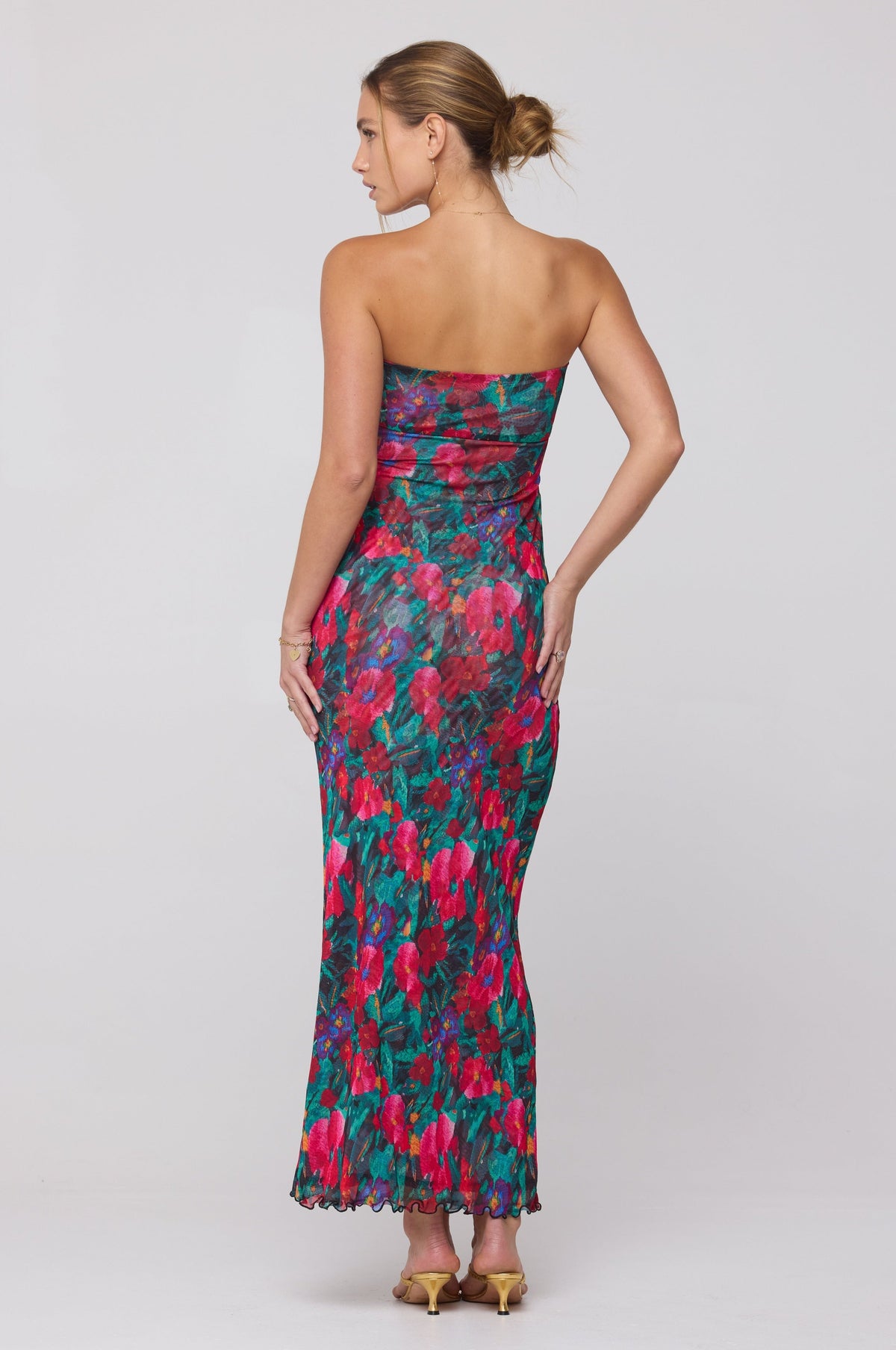 This is an image of Phoebe Dress in Resort - RESA featuring a model wearing the dress