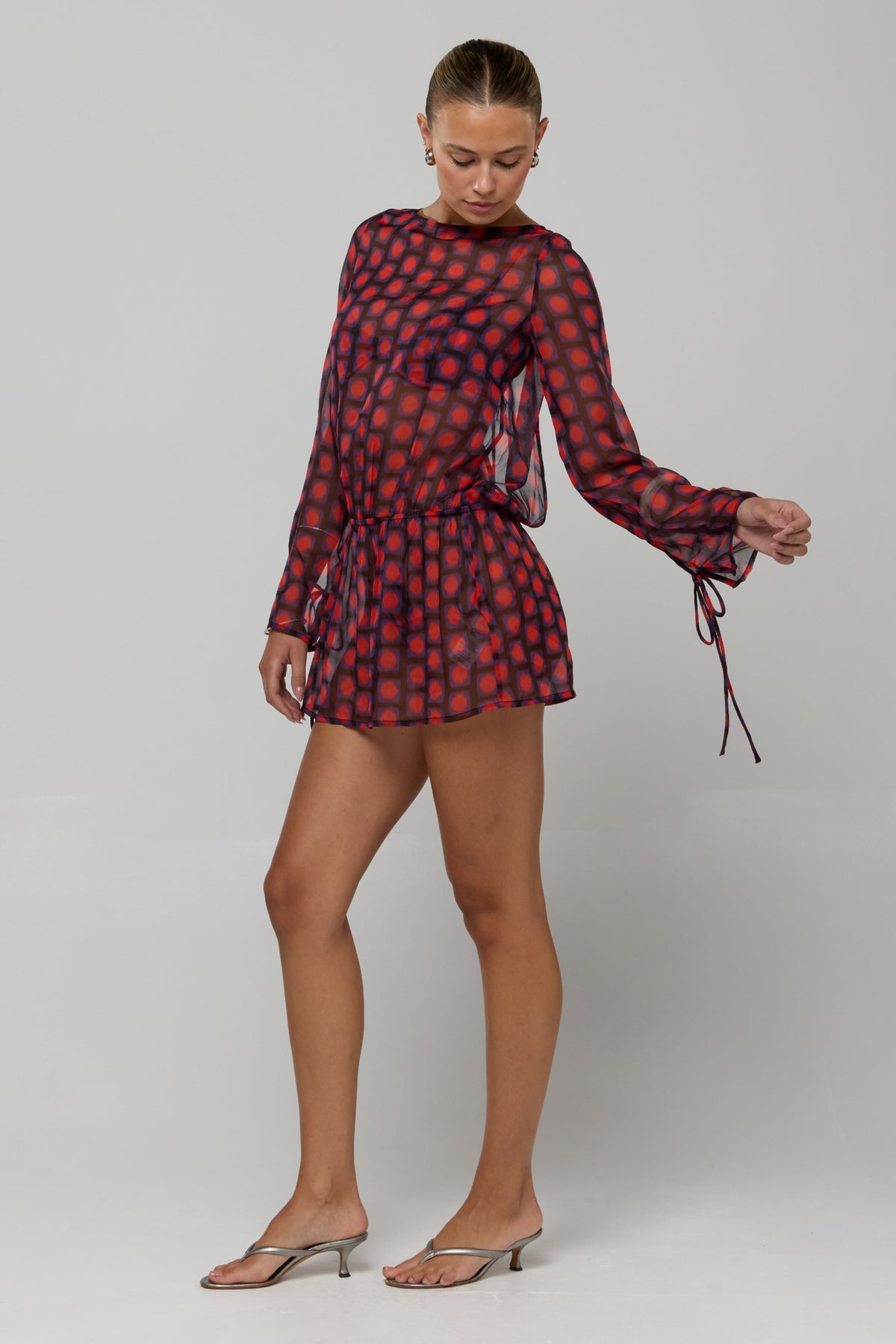 This is an image of Quinn Dress in Mod - RESA featuring a model wearing the dress