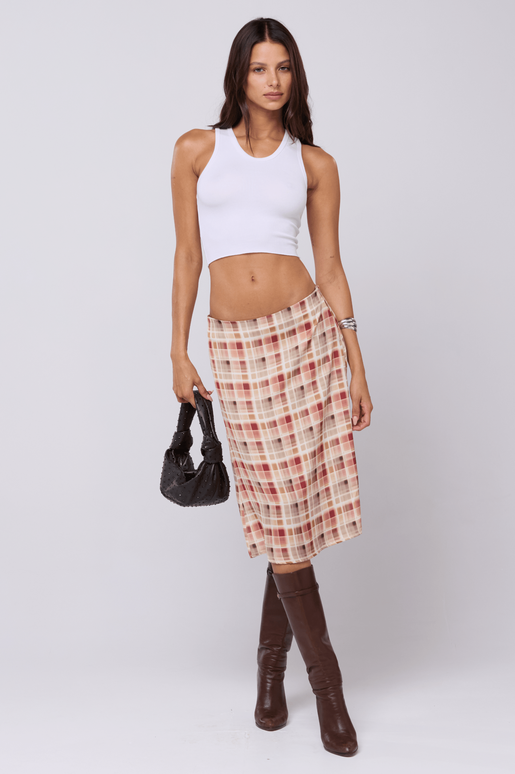This is an image of Rachel Skirt in Drift - RESA featuring a model wearing the dress