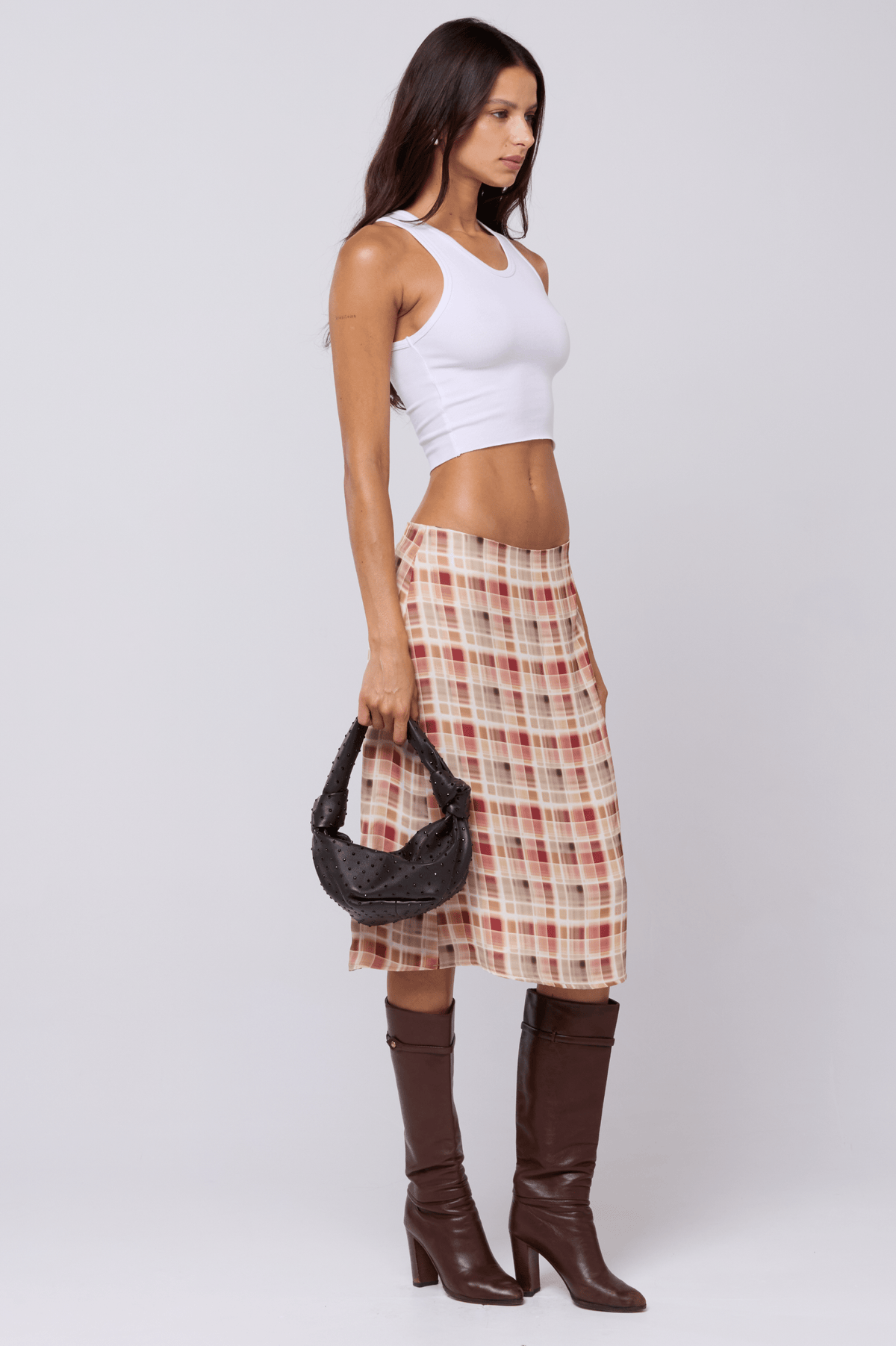 This is an image of Rachel Skirt in Drift - RESA featuring a model wearing the dress