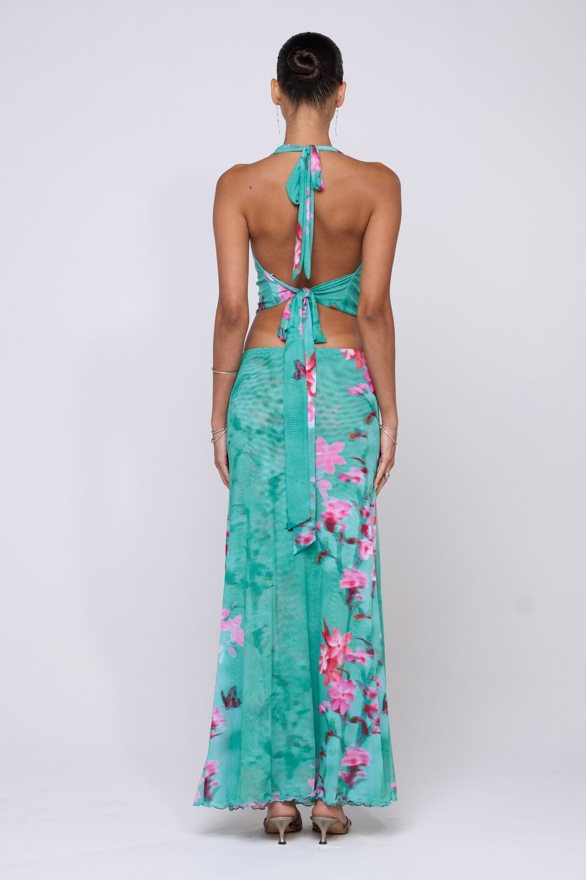 This is an image of Sarah Skirt in Clearwater - RESA featuring a model wearing the dress