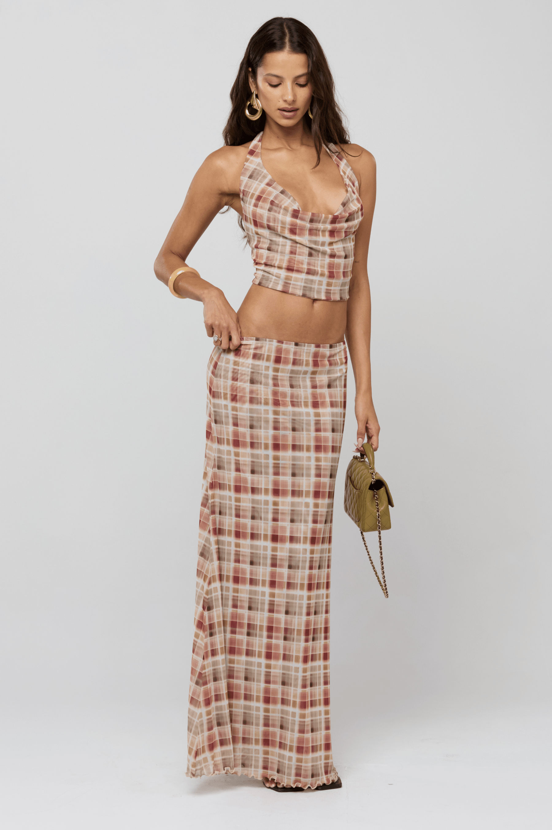 This is an image of Sarah Skirt in Drift - RESA featuring a model wearing the dress