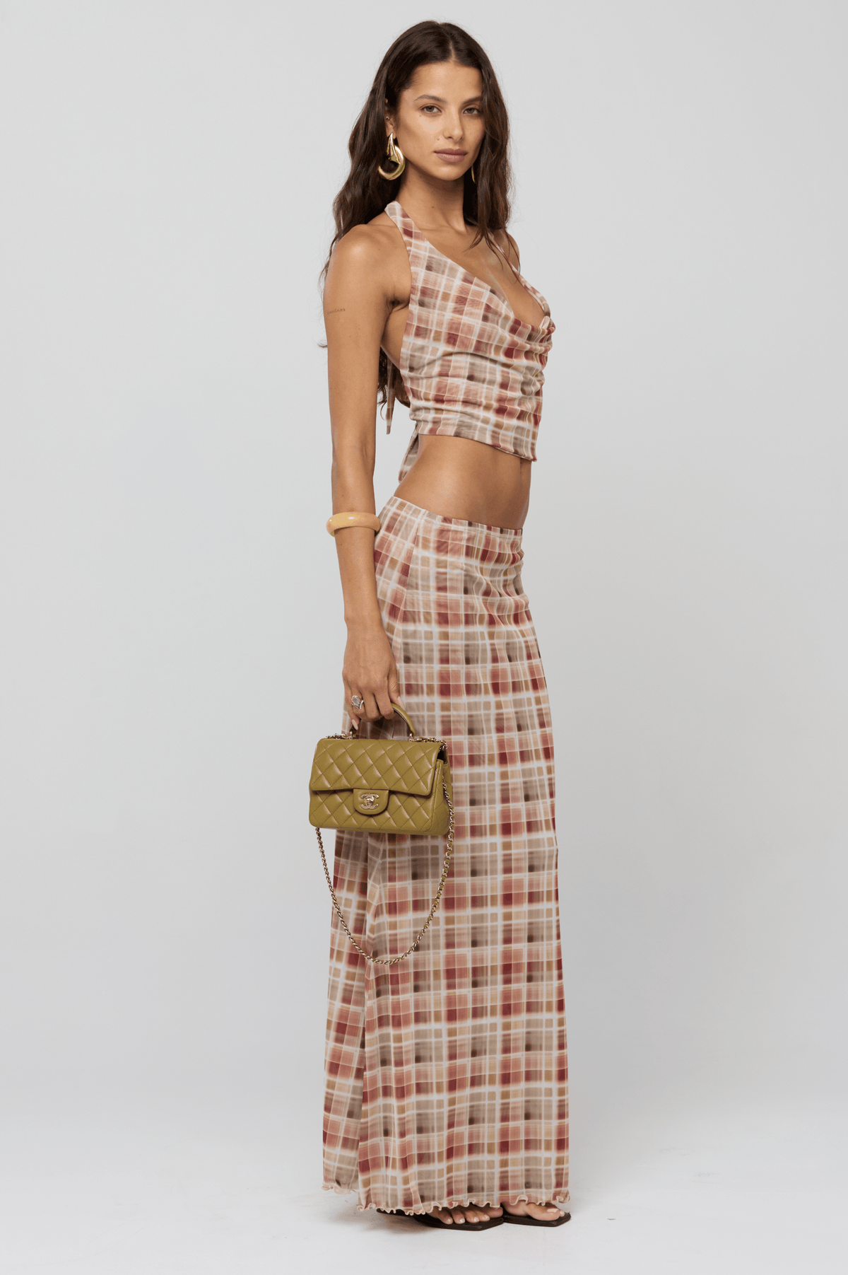 This is an image of Sarah Skirt in Drift - RESA featuring a model wearing the dress