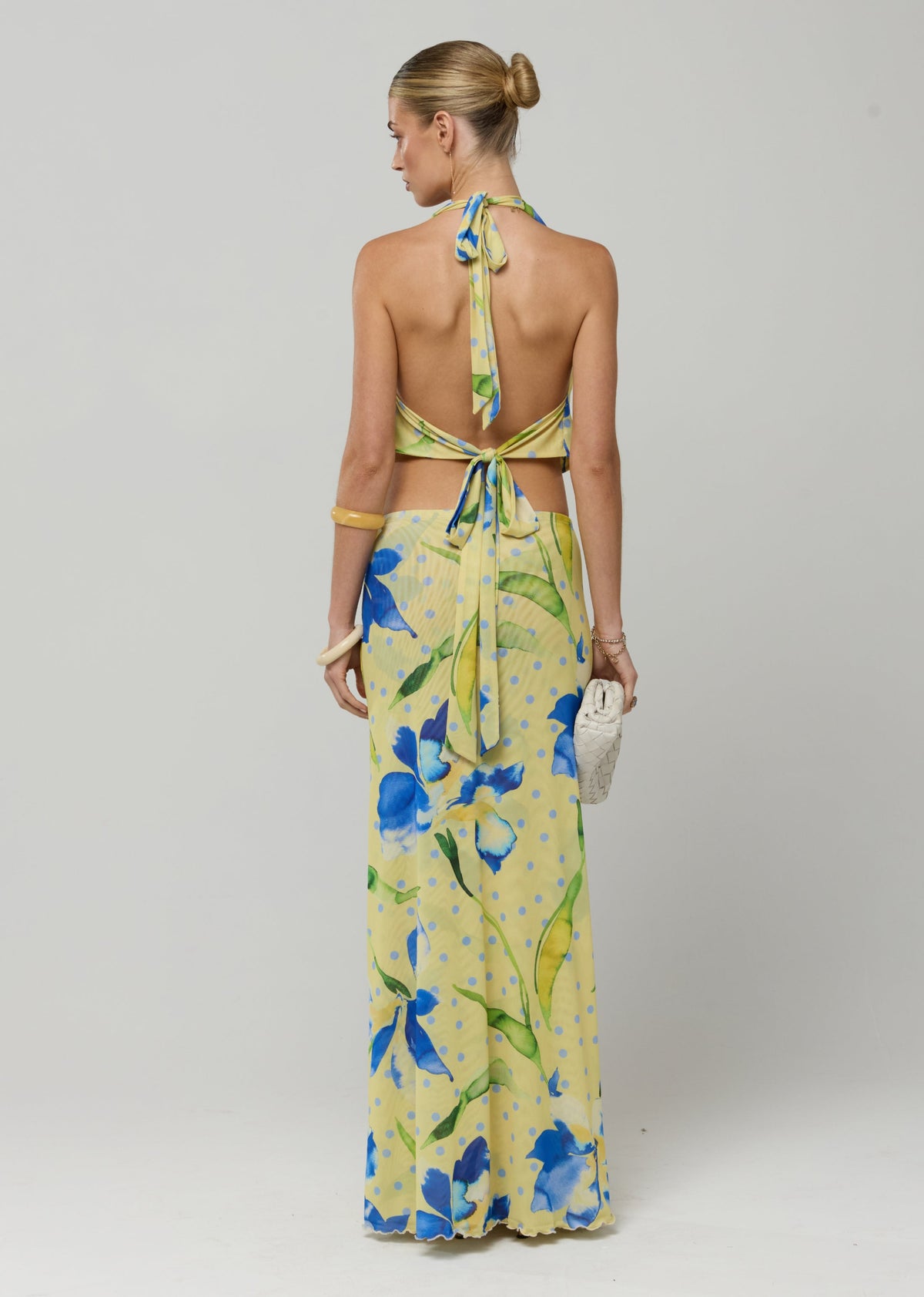 This is an image of Sarah Skirt in Solei - RESA featuring a model wearing the dress