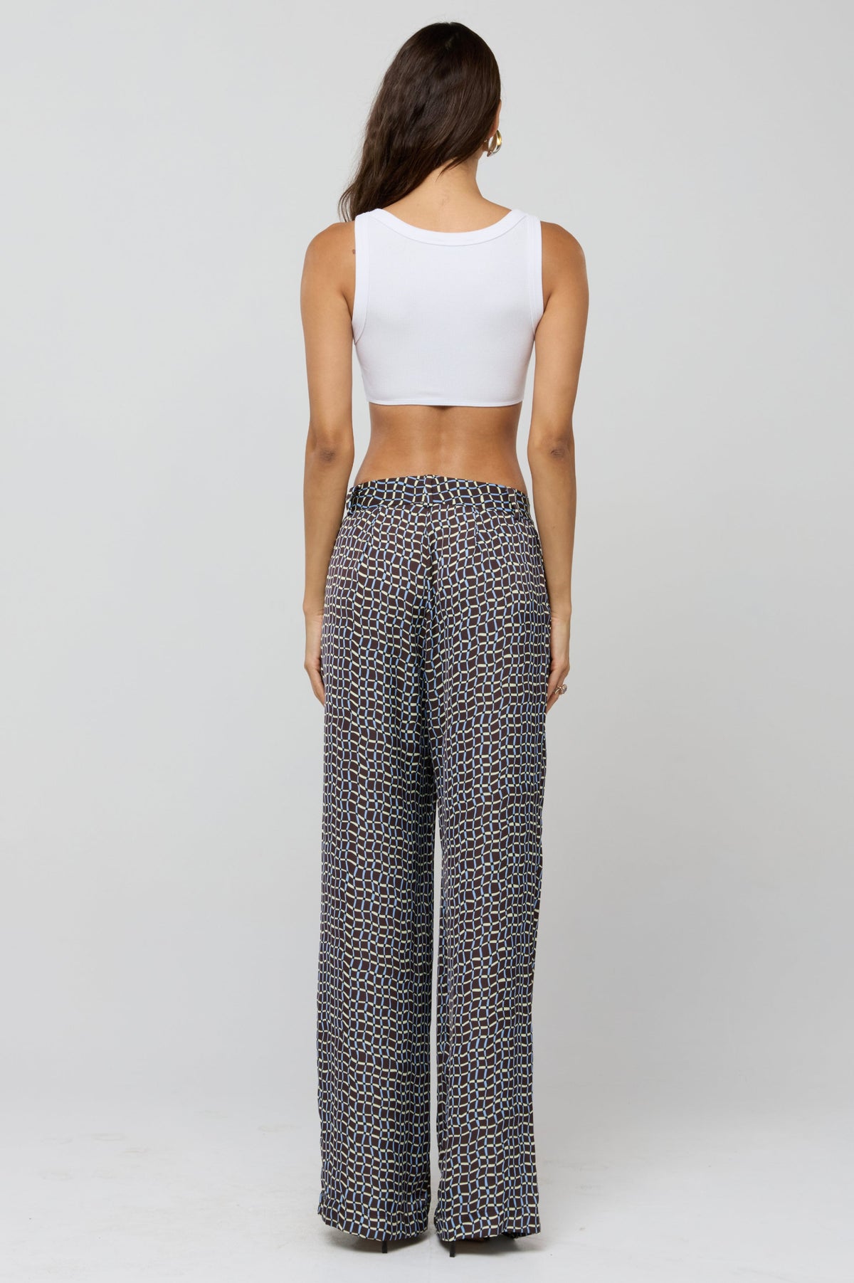 This is an image of Sasha Trouser in Tide - RESA featuring a model wearing the dress