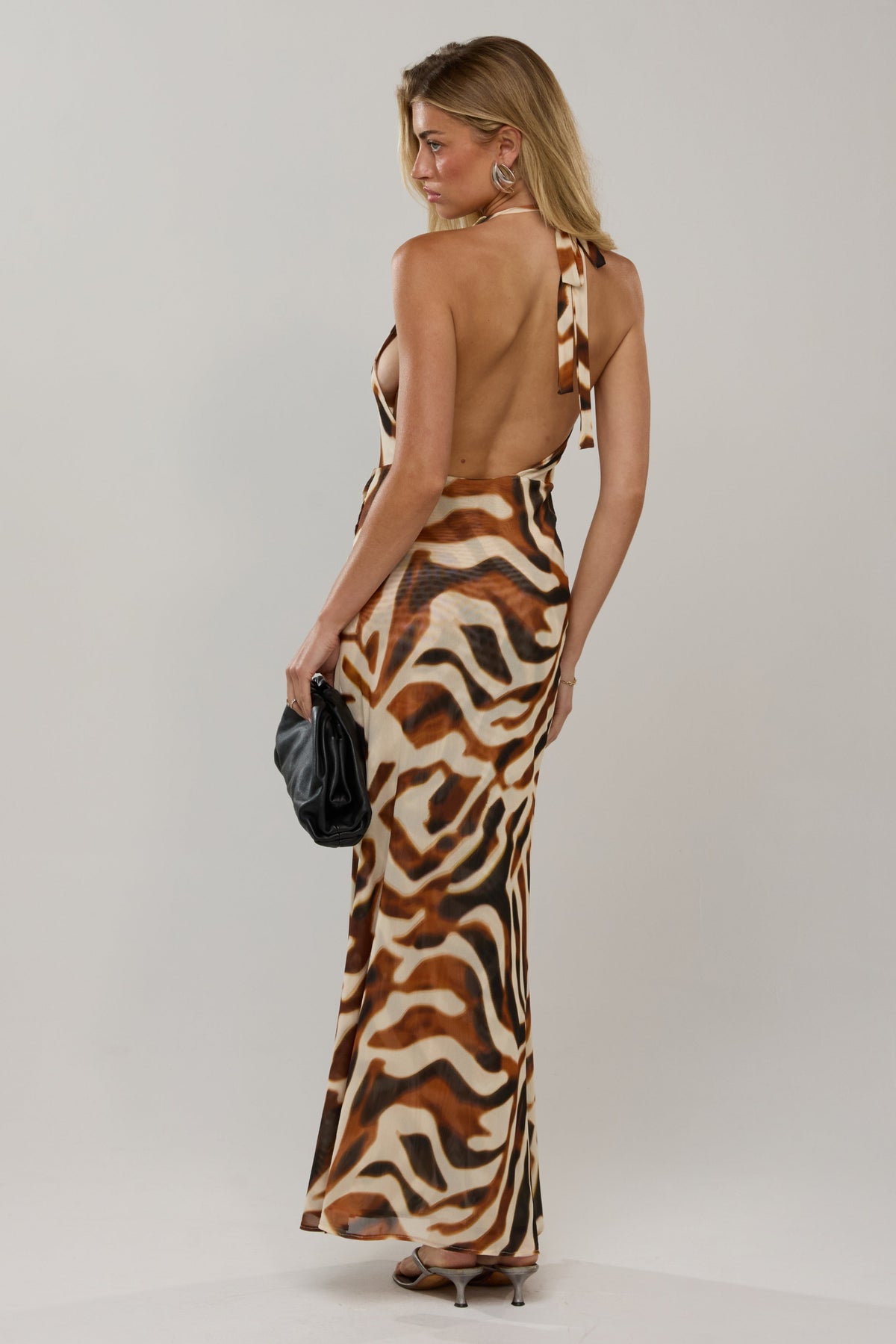 This is an image of Scarlett in Rye - RESA featuring a model wearing the dress