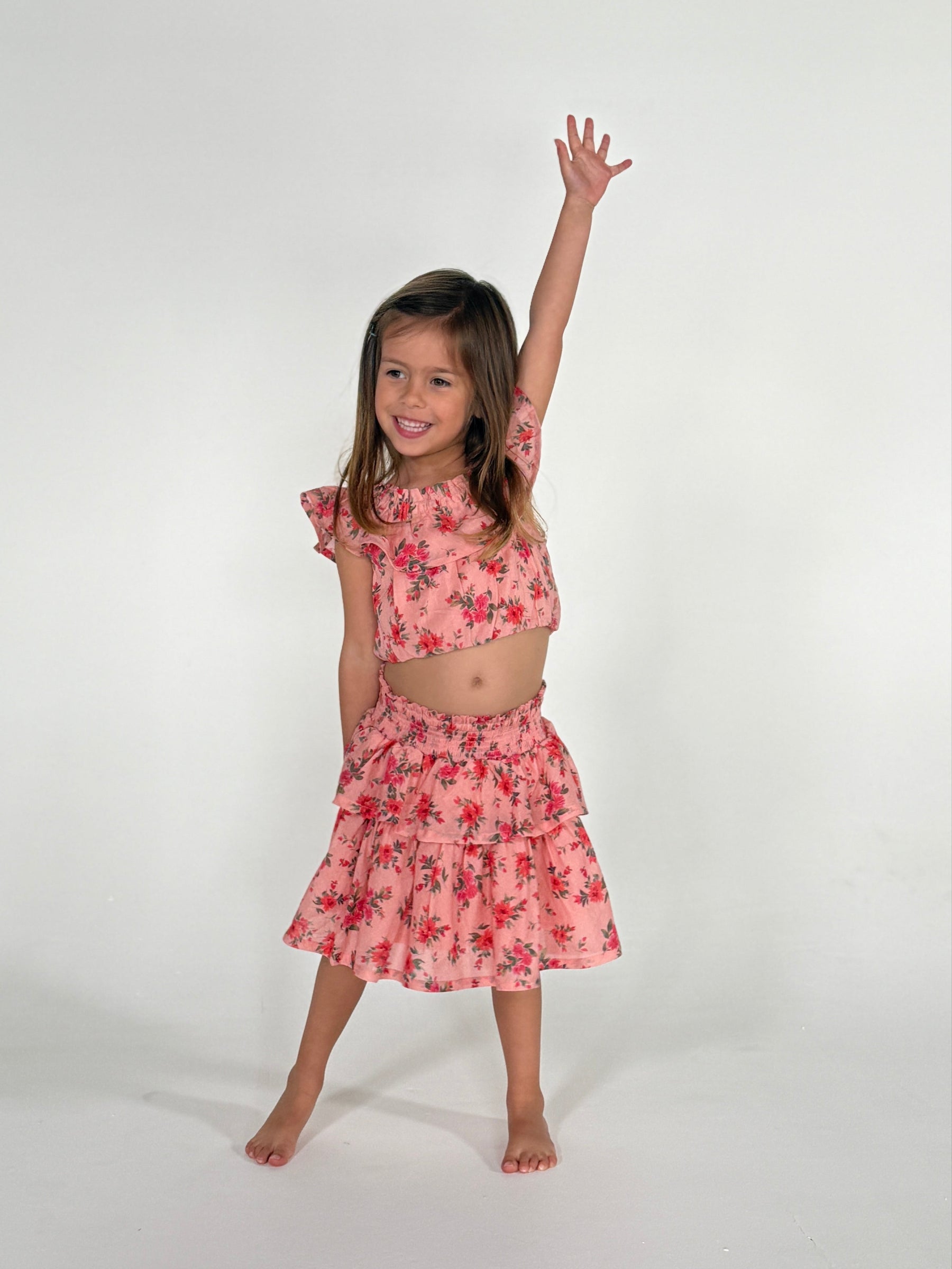 This is an image of Stella Kids Set in Ojai - RESA featuring a model wearing the dress