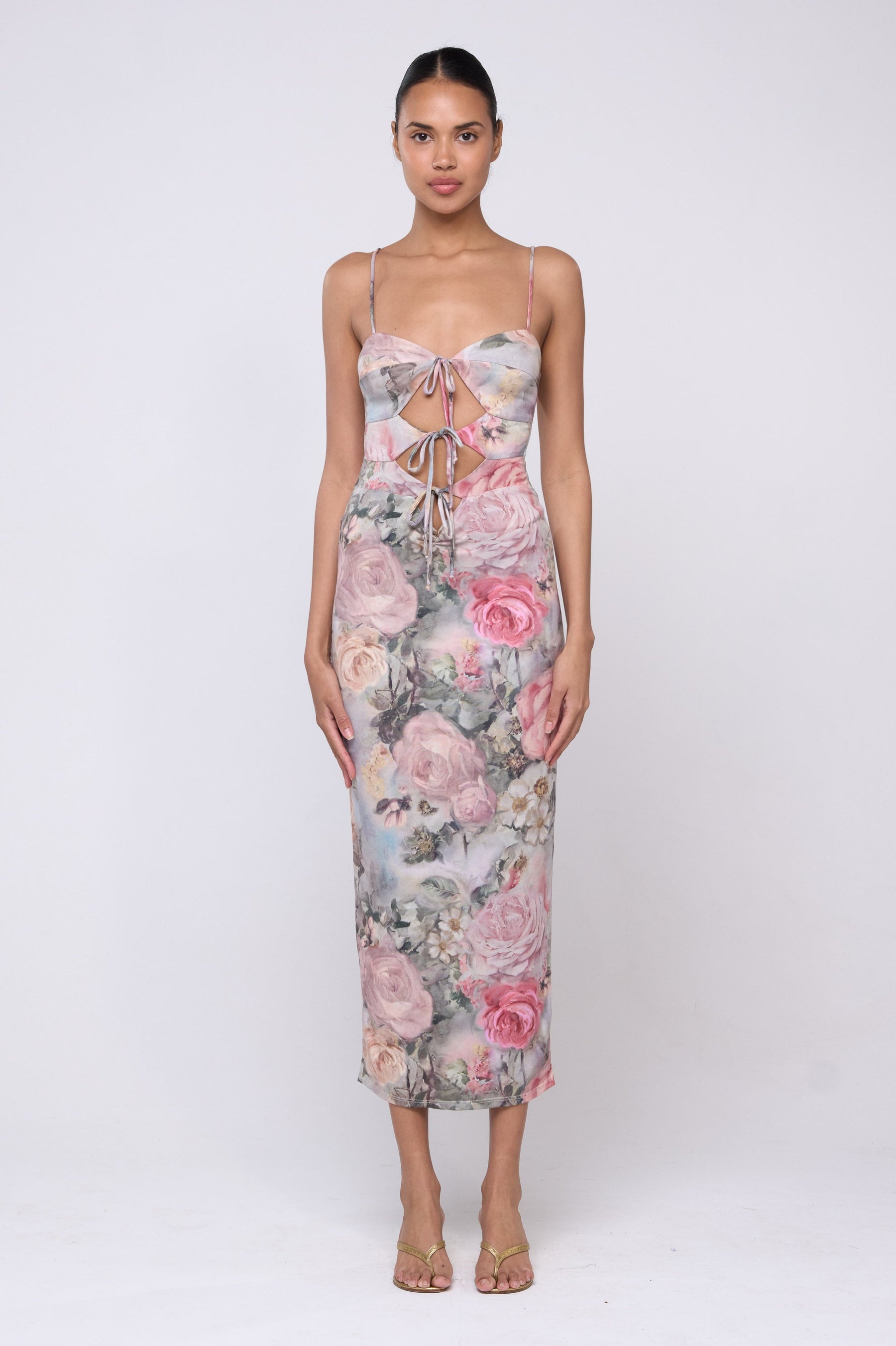 This is an image of Summer Dress in Damsel - Archive - RESA featuring a model wearing the dress