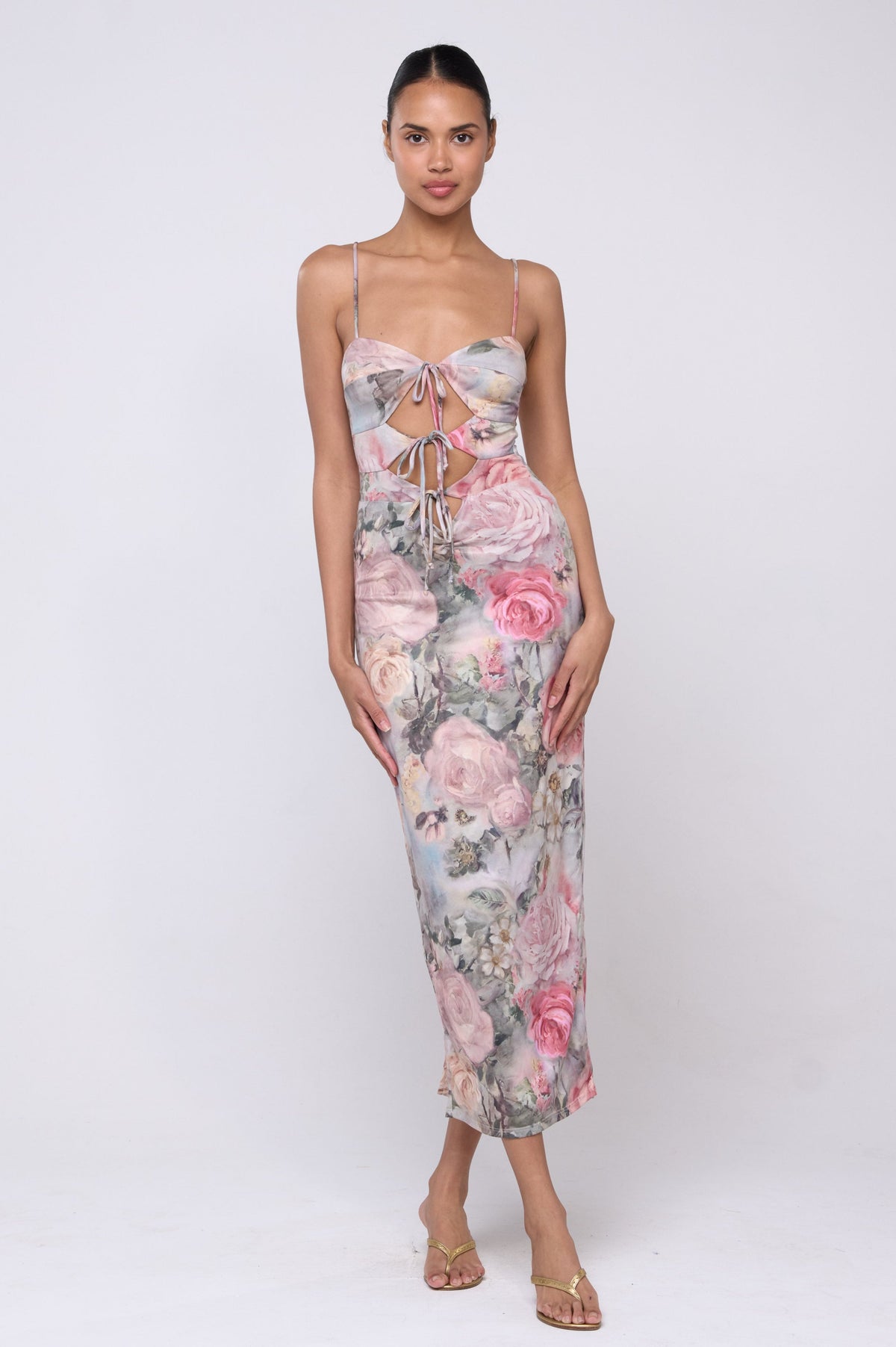 This is an image of Summer Dress in Damsel - Archive - RESA featuring a model wearing the dress