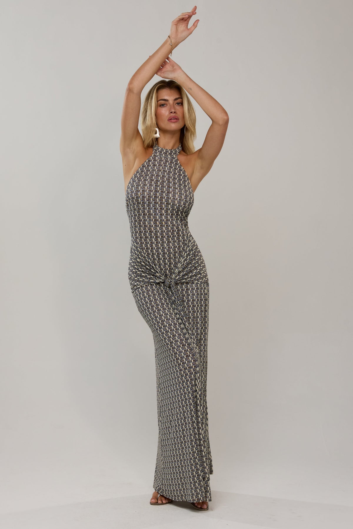 This is an image of Victoria Maxi in Prism - RESA featuring a model wearing the dress