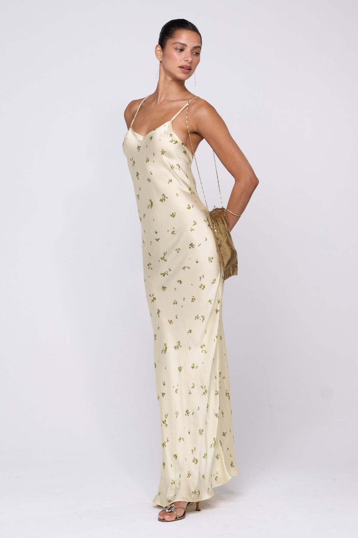 This is an image of Vida Dress in Beurre - RESA featuring a model wearing the dress