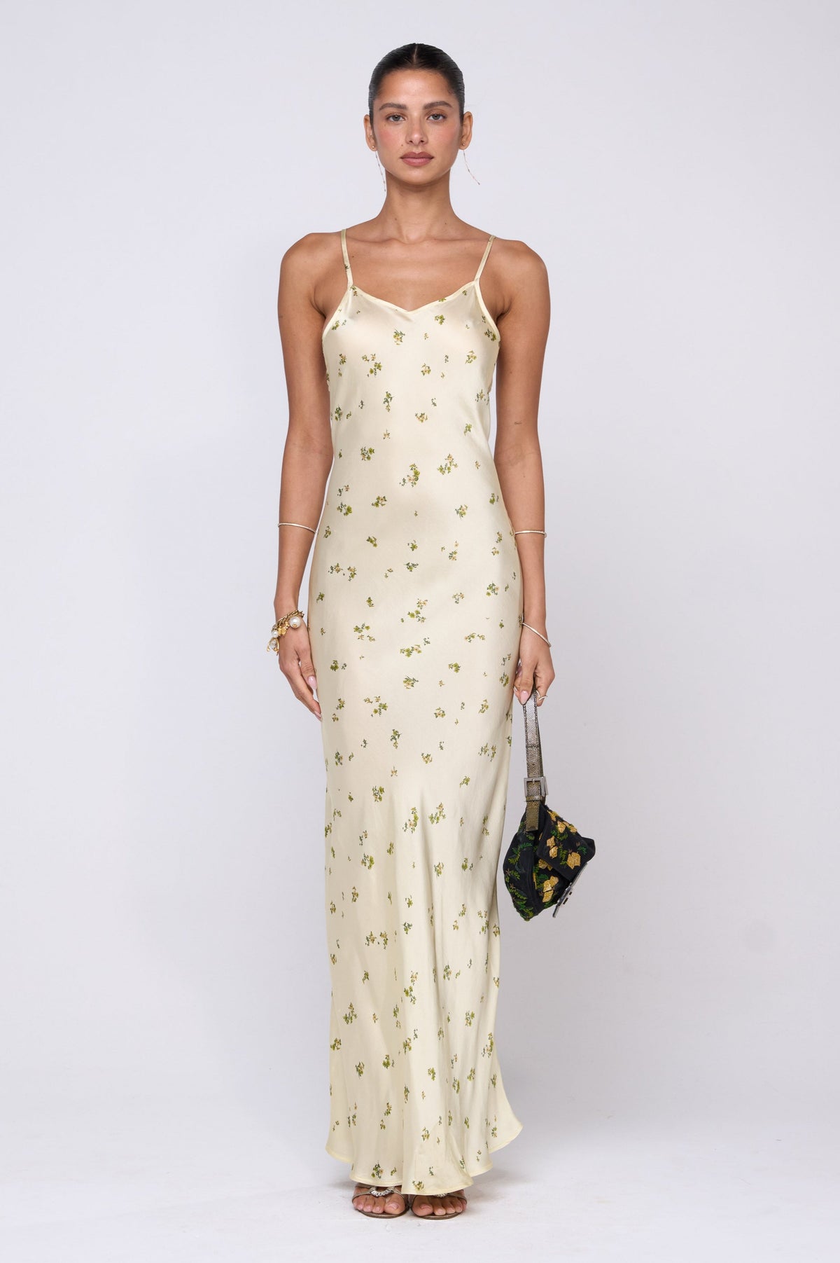 This is an image of Vida Dress in Beurre - RESA featuring a model wearing the dress