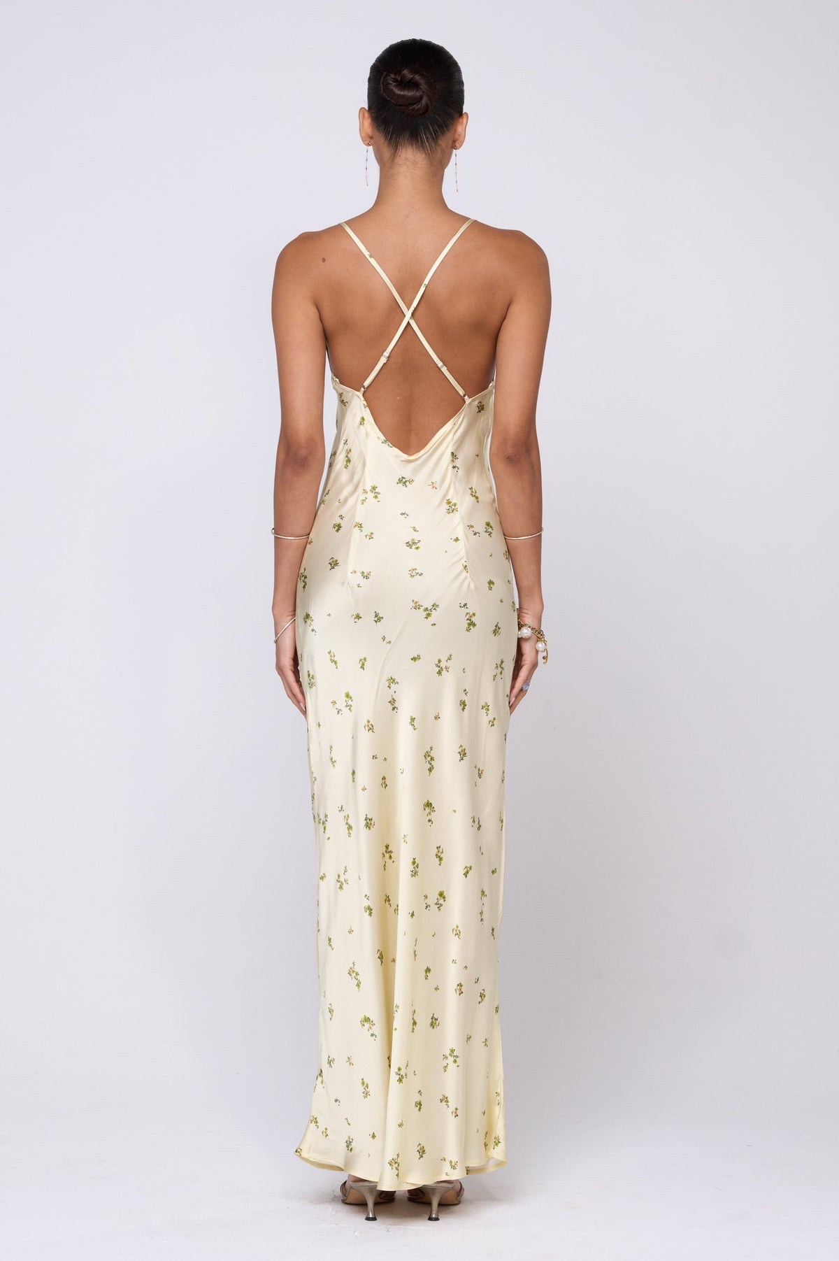 This is an image of Vida Dress in Beurre - RESA featuring a model wearing the dress