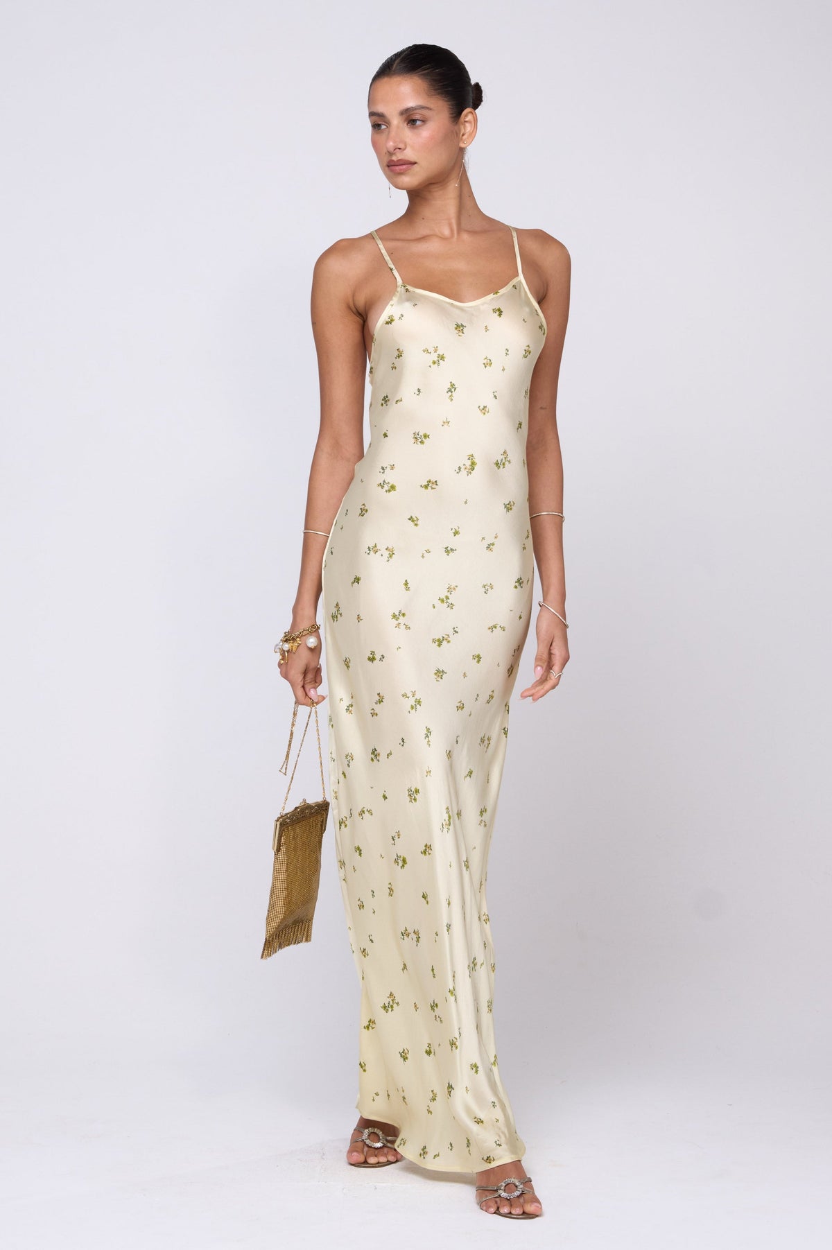 This is an image of Vida Dress in Beurre - RESA featuring a model wearing the dress