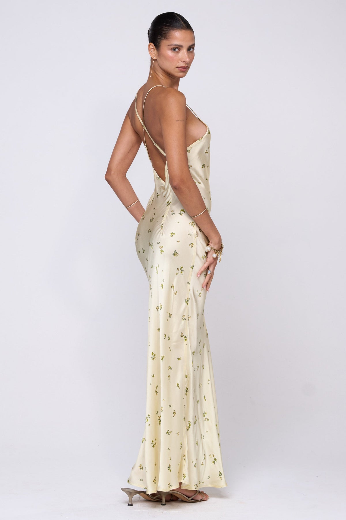 This is an image of Vida Dress in Beurre - RESA featuring a model wearing the dress