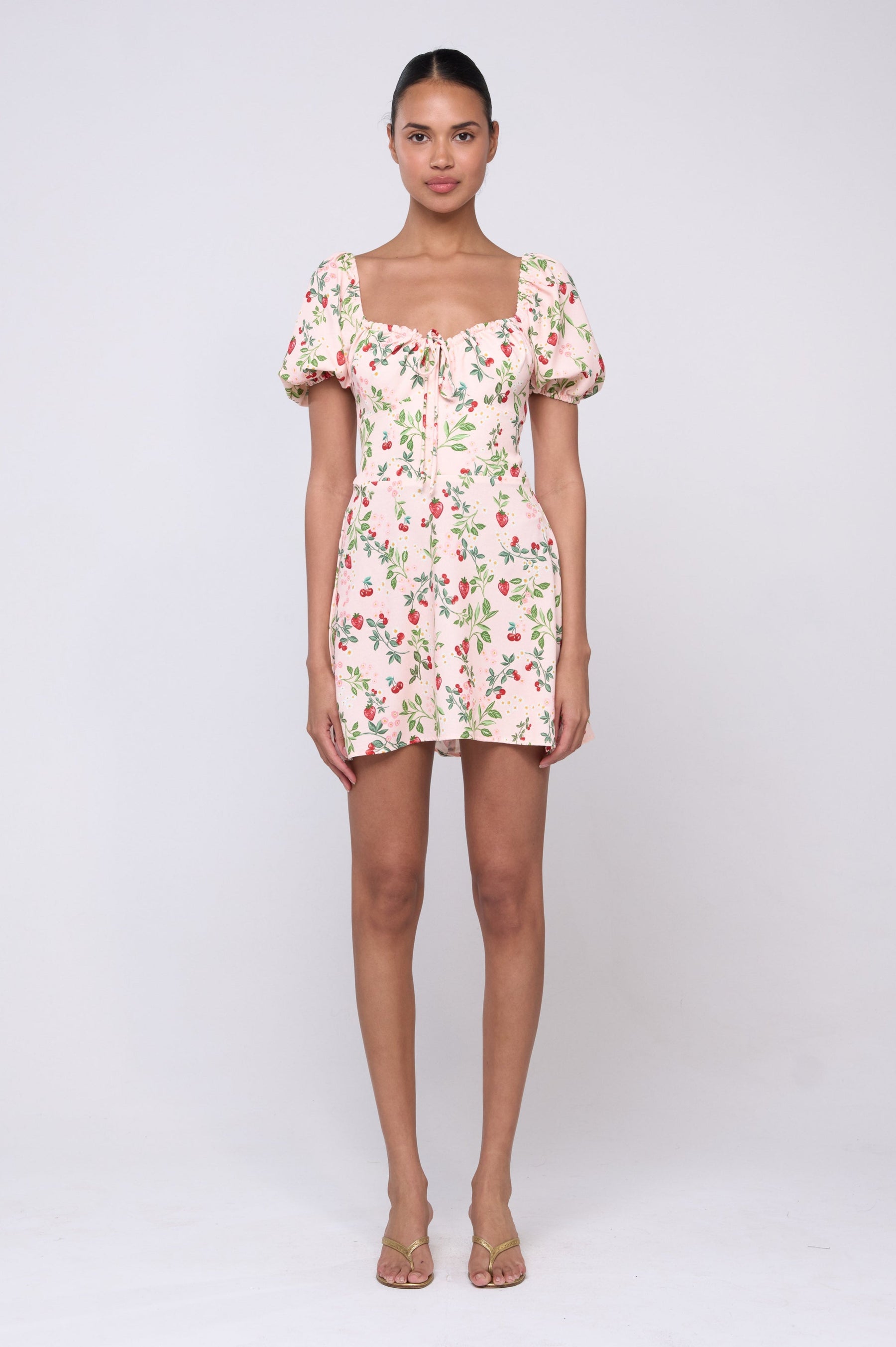 This is an image of Winnie Dress in Cherie - Archive - RESA featuring a model wearing the dress