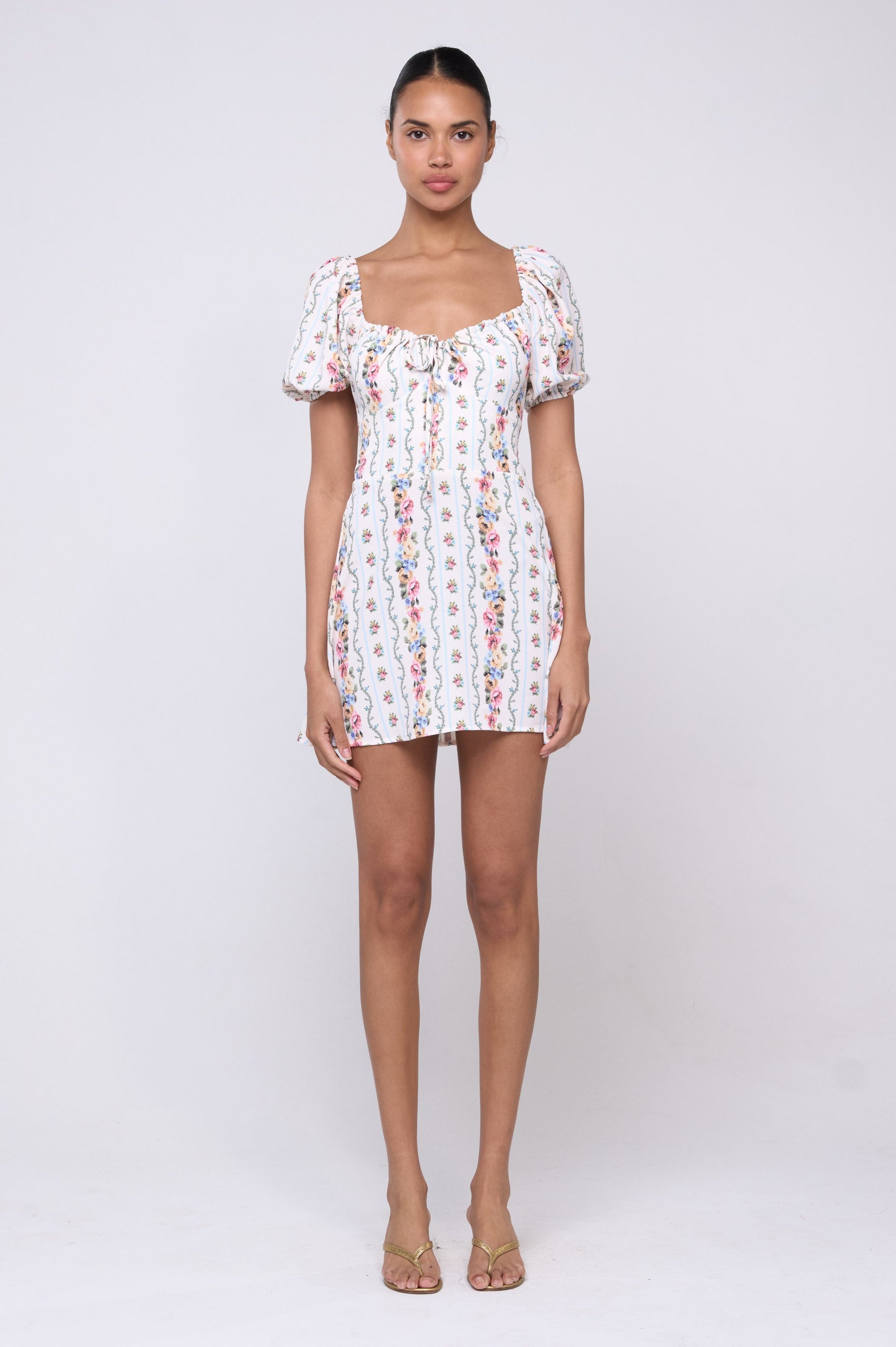 This is an image of Winnie Dress in Midsummer - Archive - RESA featuring a model wearing the dress