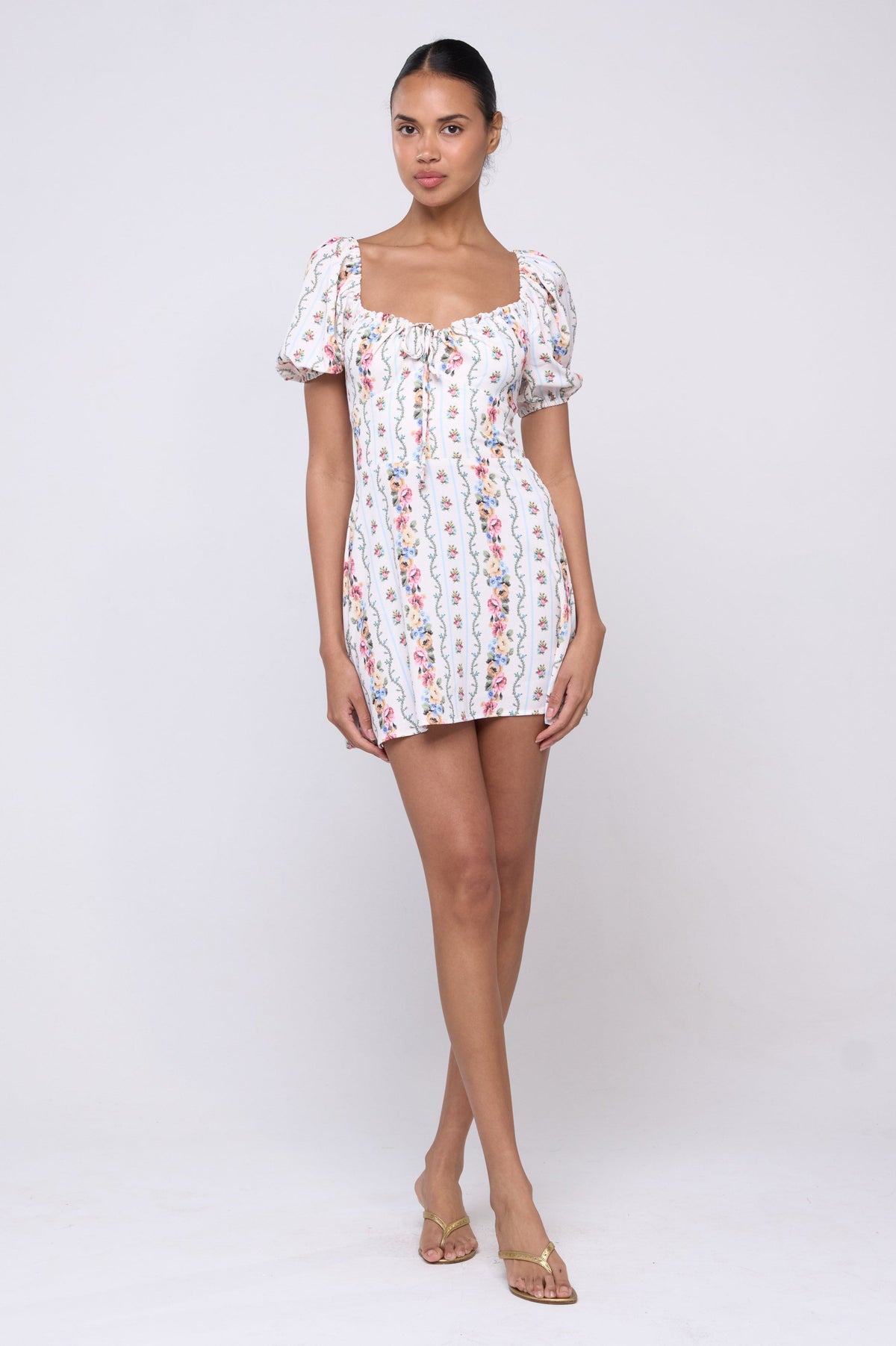 This is an image of Winnie Dress in Midsummer - Archive - RESA featuring a model wearing the dress