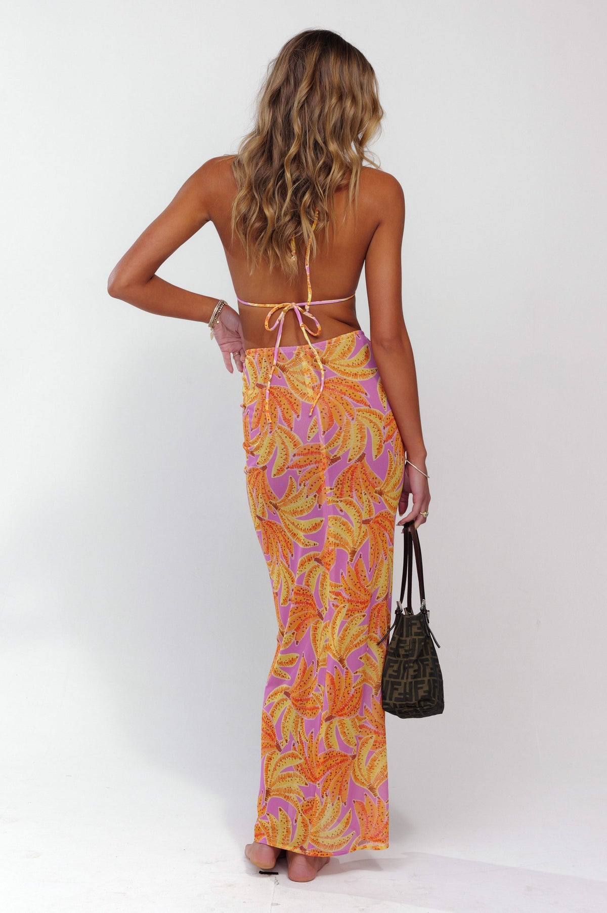 This is an image of Ziggy Mesh Skirt in Chiquita - RESA featuring a model wearing the dress