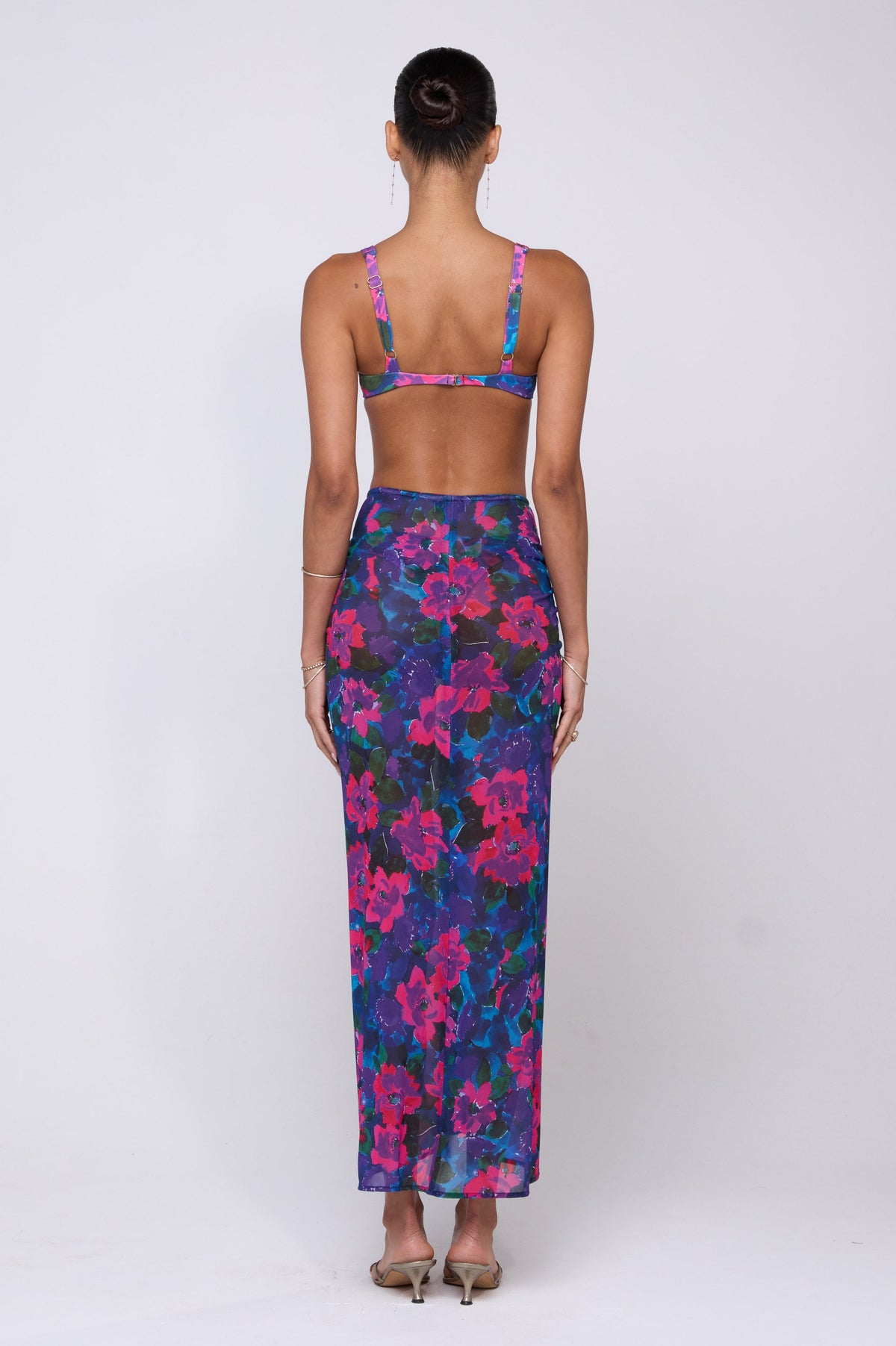 This is an image of Ziggy Mesh Skirt in Lanai - RESA featuring a model wearing the dress