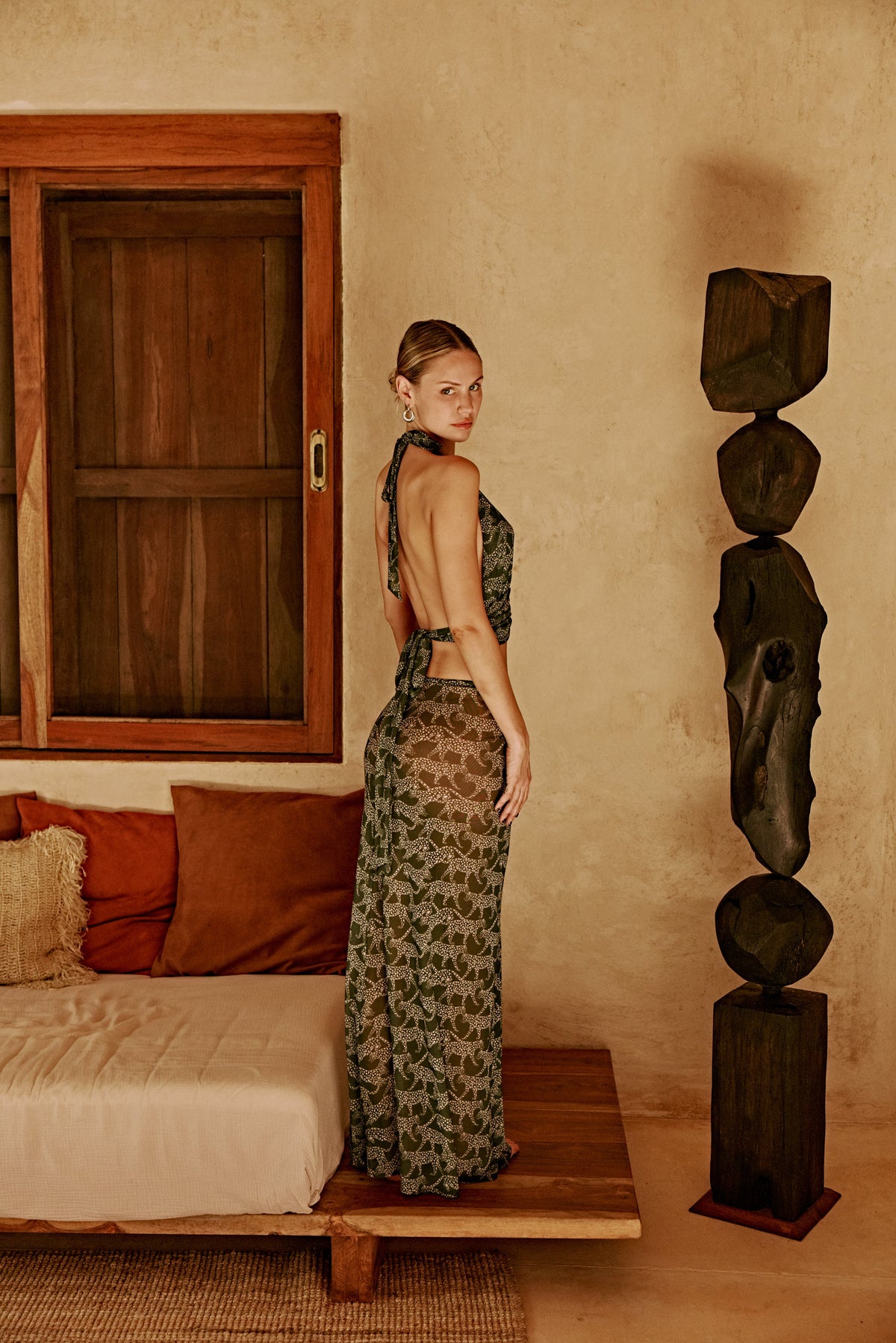 This is an image of Ziggy Mesh Skirt in Puma - RESA featuring a model wearing the dress