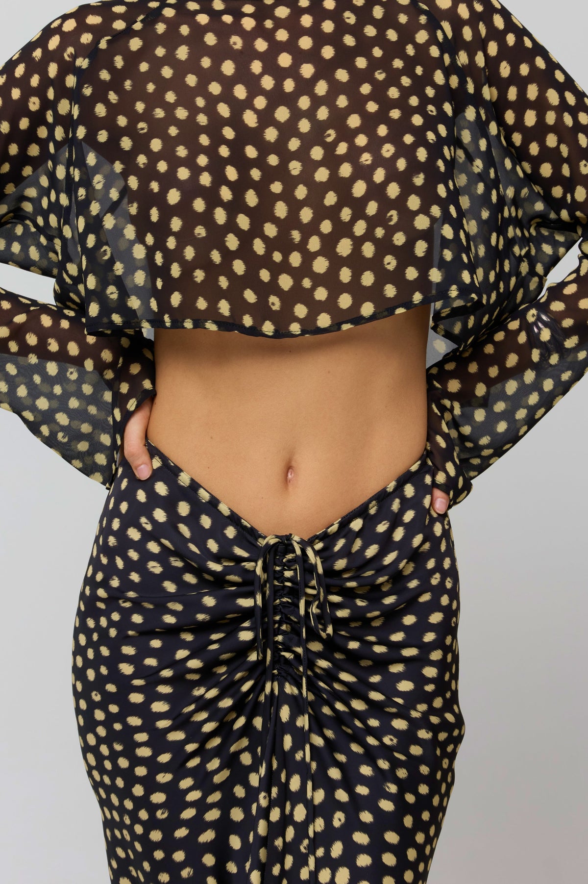 This is an image of Ziggy Skirt in Celeste - RESA featuring a model wearing the dress