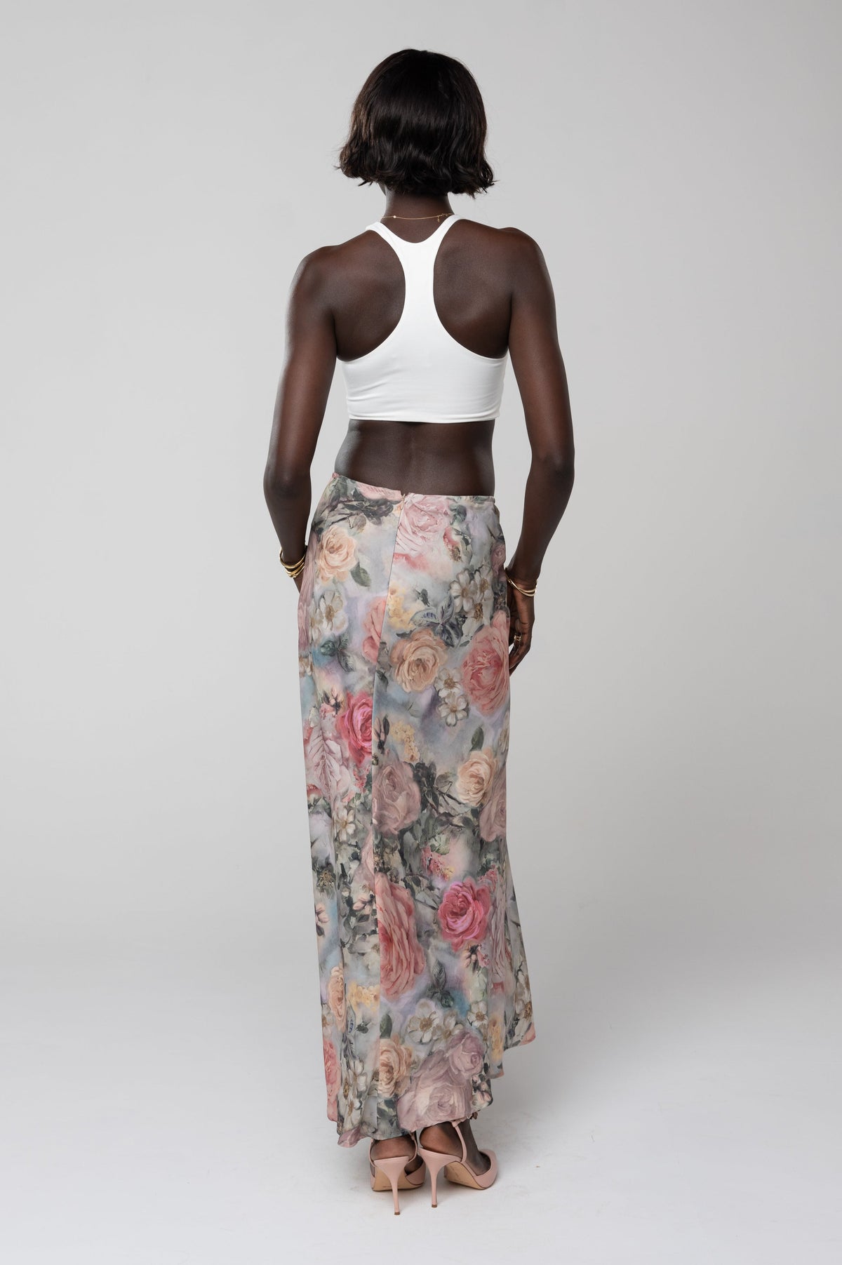 This is an image of Ziggy Skirt in Damsel - RESA featuring a model wearing the dress